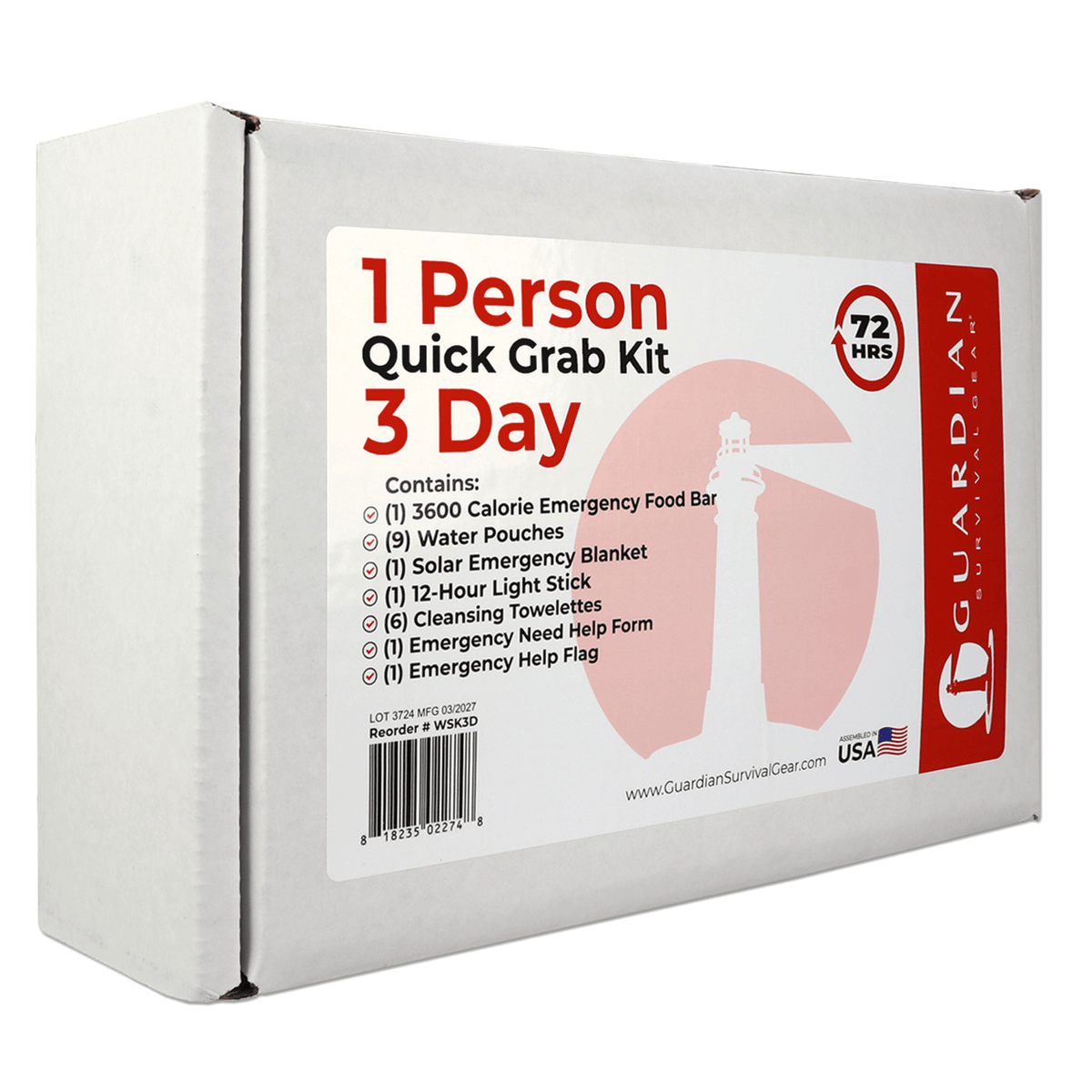 WSK 72-Hour Emergency Survival Grab Bag Kit-3