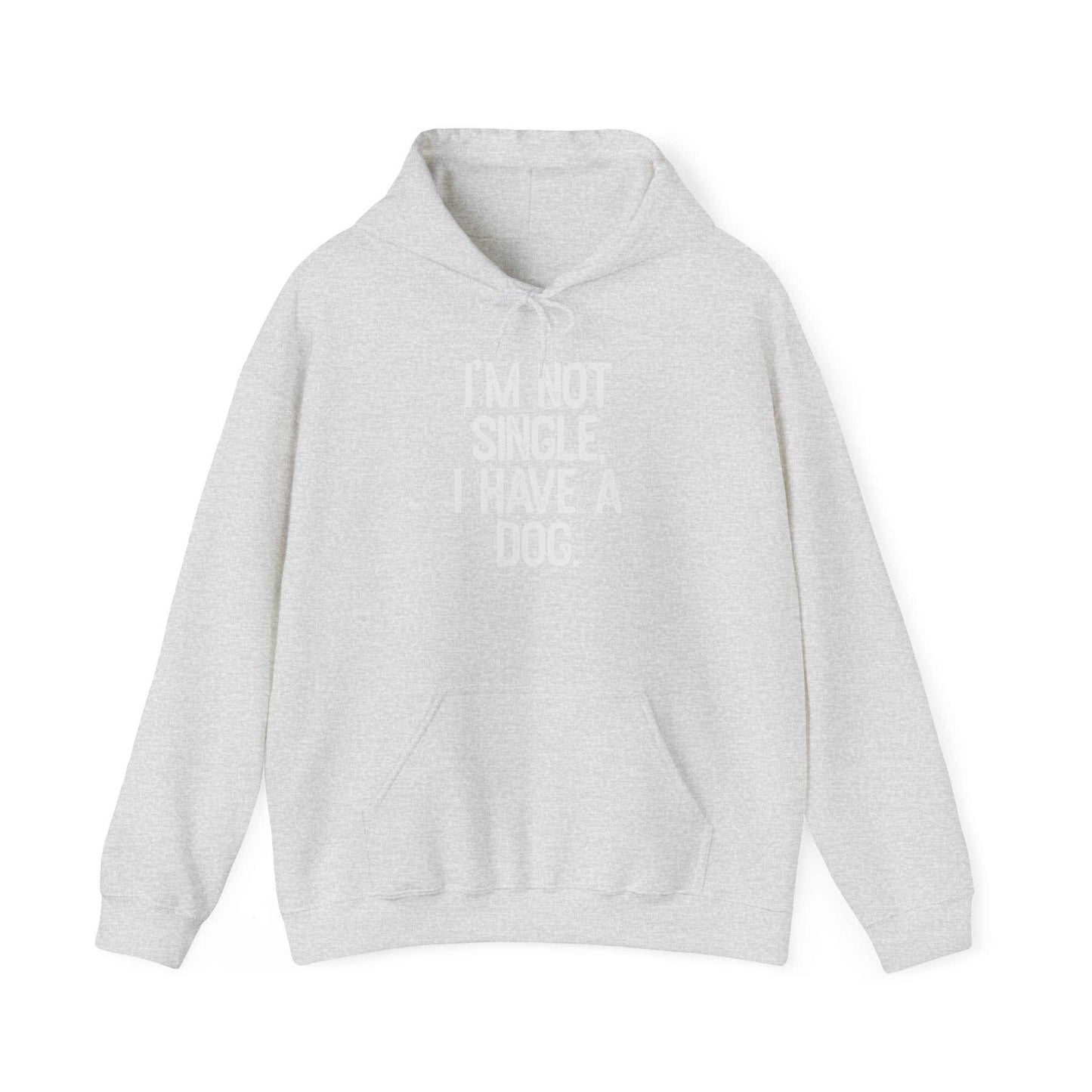 Unisex heavy blend hoodie with kangaroo pocket and color-matched drawstring, made of cotton-polyester blend for warmth and comfort.