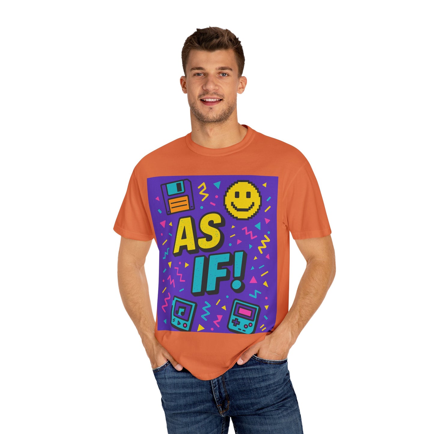 Retro Graphic T-shirt with 'AS IF!' Design, 90s Nostalgia Tee, Gift for Teens, Casual Wear, Party Top, Vintage Style Shirt