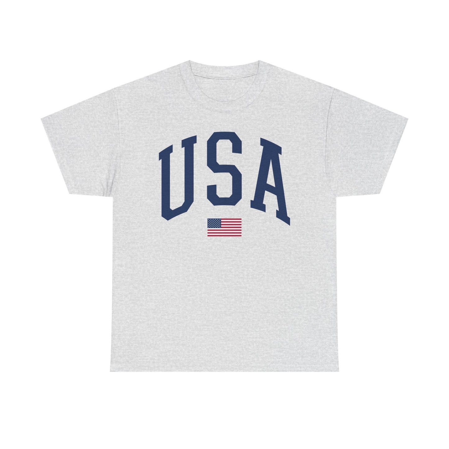 Unisex Heavy Cotton Tee USA Flag