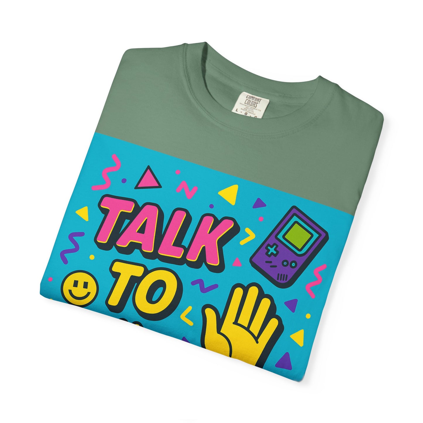 Retro Graphic T-Shirt, Fun 90s Nostalgia Tee, Unisex Casual Wear, Gift for Friends, Vibrant Streetwear, Summer Party Outfit