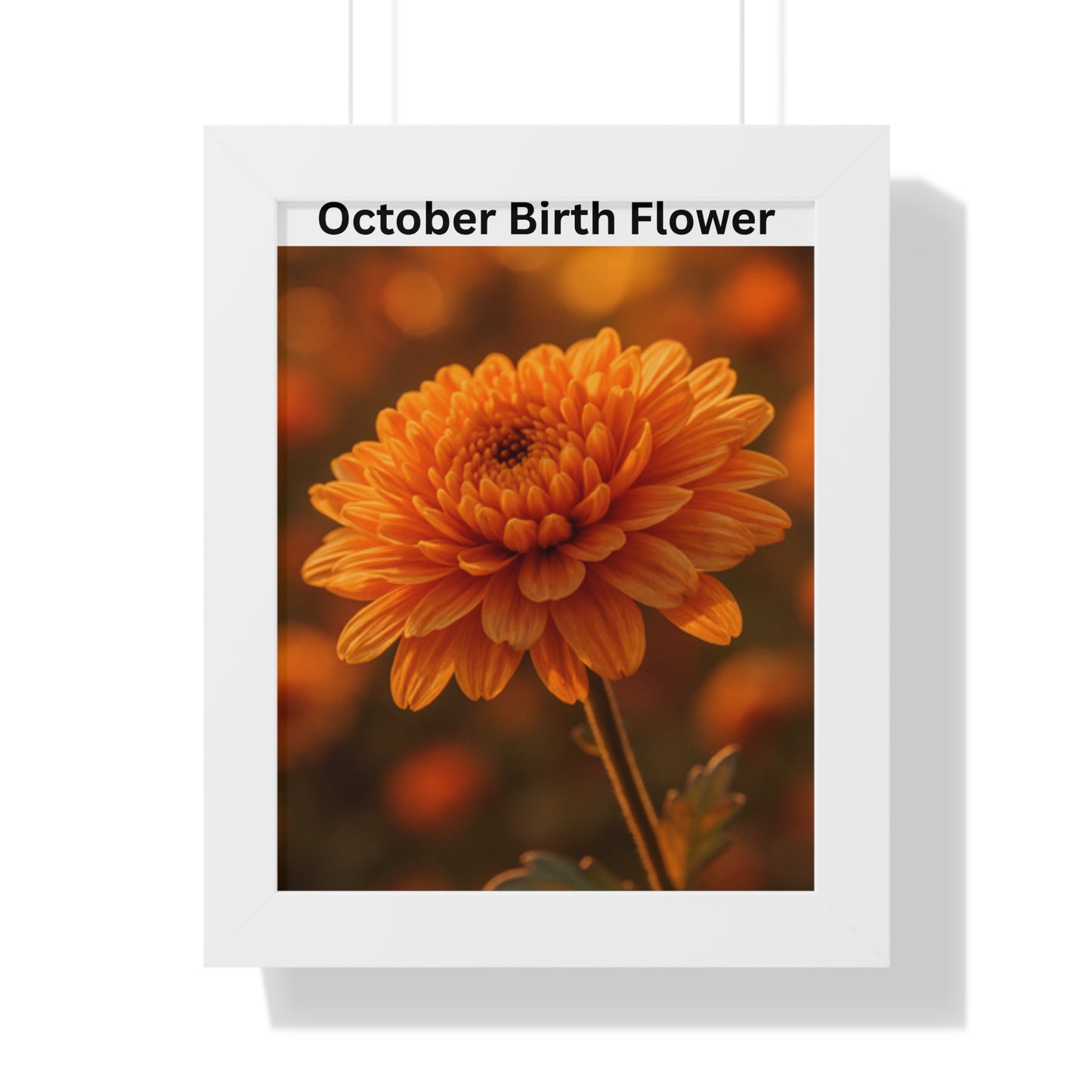 October Birth Flower Framed Poster - Floral Wall Art
