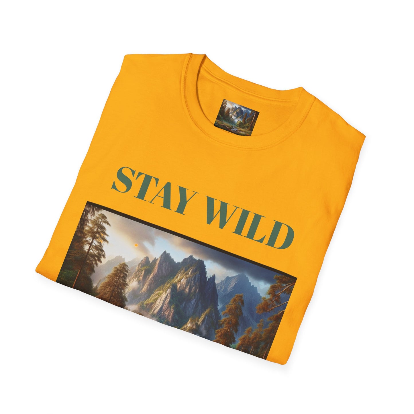 Nature Landscape T-Shirt, Unisex Softstyle Tee, Outdoor Adventure Shirt, Gift for Nature Lovers, Hiking Apparel, Travel T-Shirt