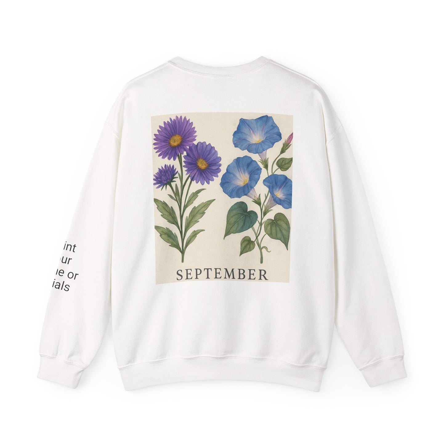 Personalized Crewneck Sweatshirt with Initials - Custom Unisex Pullover