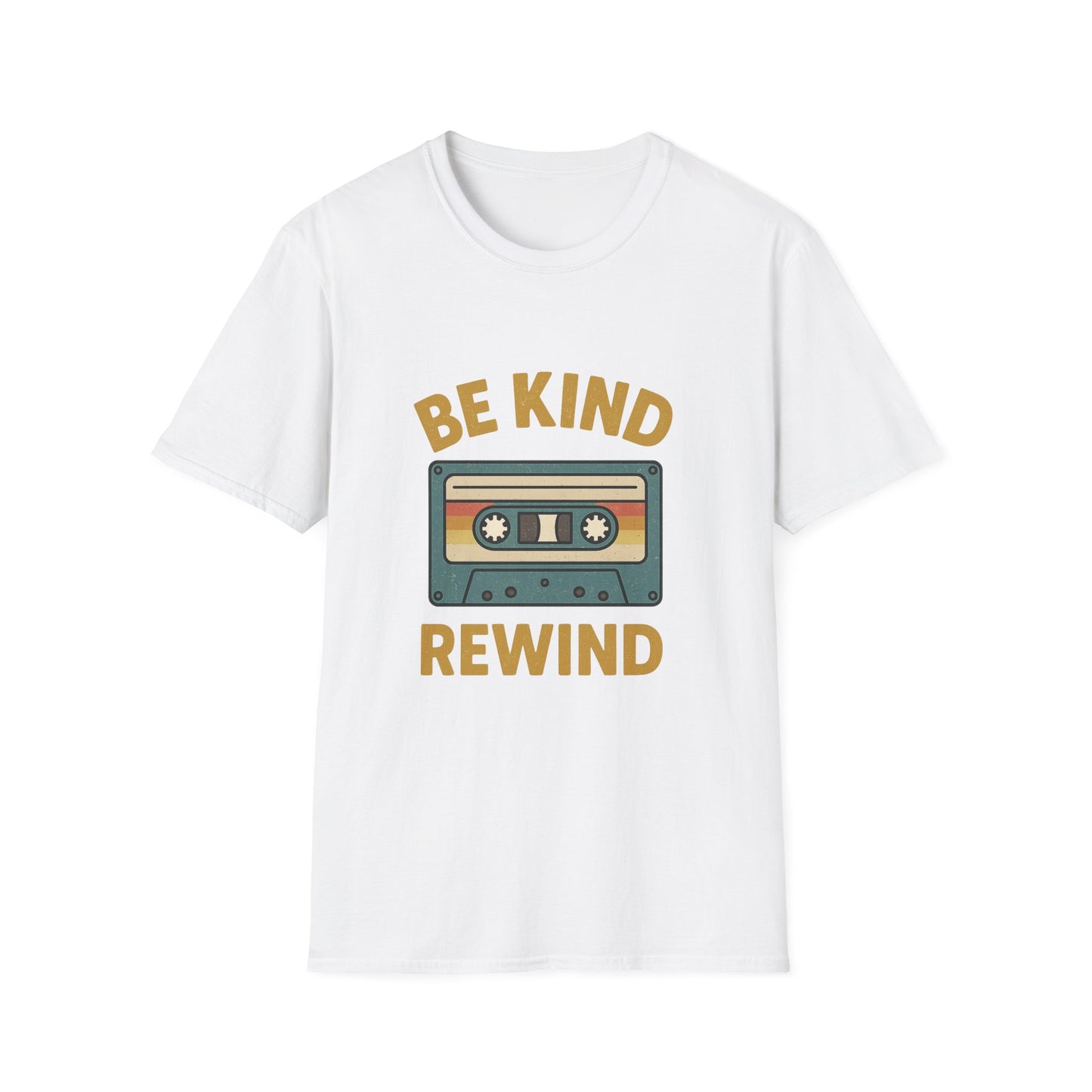 Retro Cassette Tape T-Shirt - Be Kind Rewind, Vintage Tee, Music Lover Gift, Casual Wear, Nostalgic Fashion