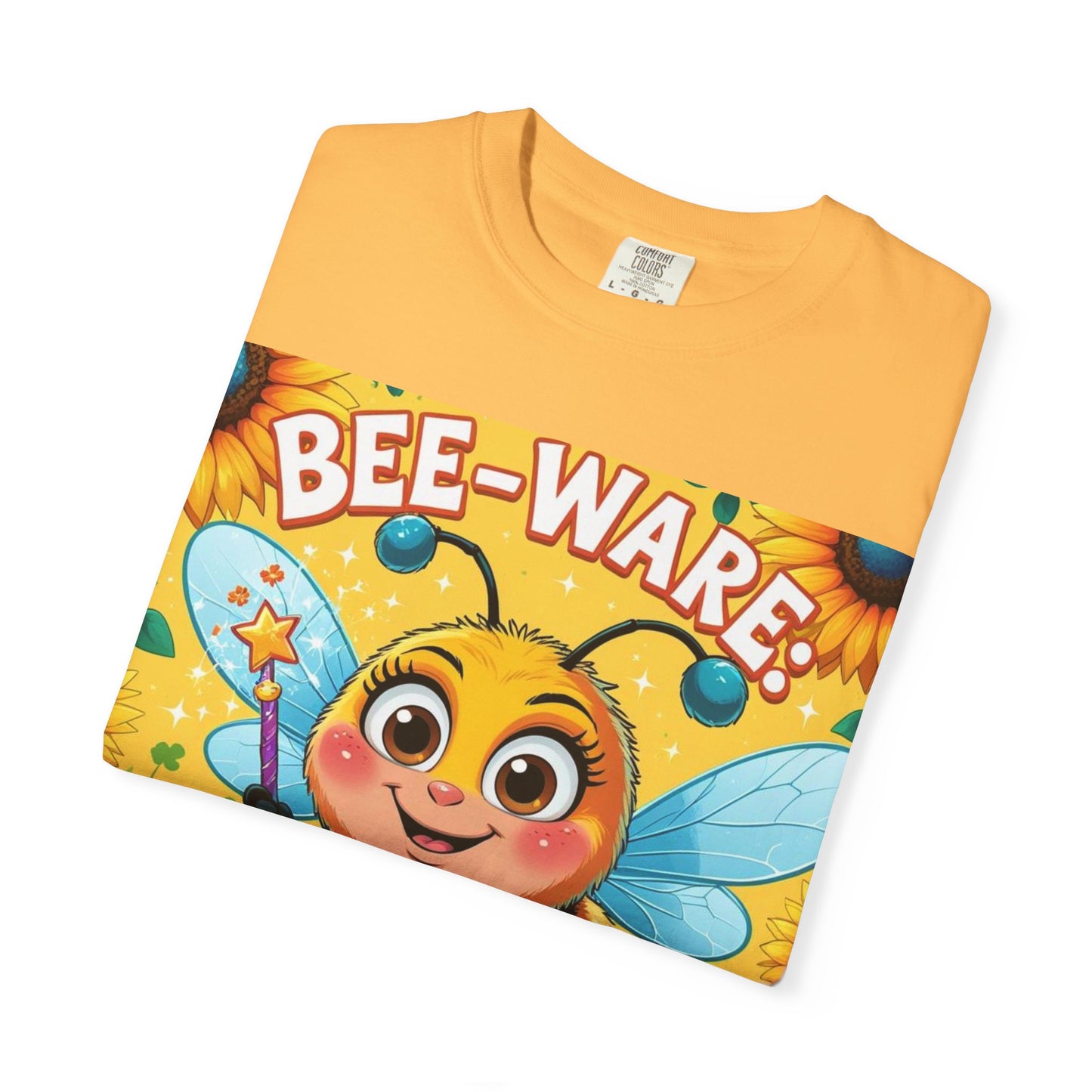 Bee-Ware Fun T-Shirt, Cute Bee T-Shirt, Unisex Graphic Tee, Gift for Bee Lovers, Funny Insect Apparel, Summer Fashion Tee