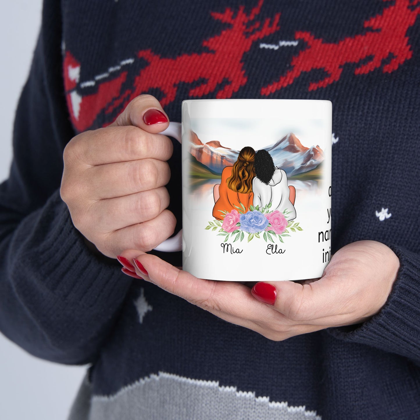 Personalized Inspirational Ceramic Mug, Custom Coffee Cup, Motivational Drinkware, Unique Gift for Her, Name or Initials Edition