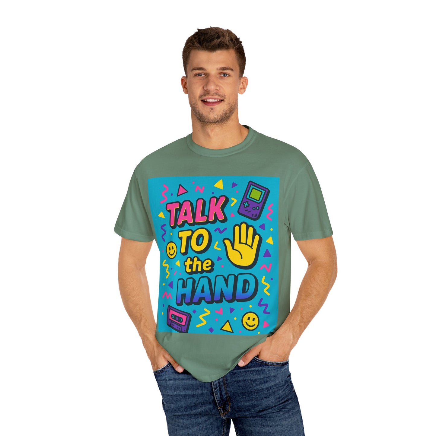 Retro Graphic T-Shirt, Fun 90s Nostalgia Tee, Unisex Casual Wear, Gift for Friends, Vibrant Streetwear, Summer Party Outfit