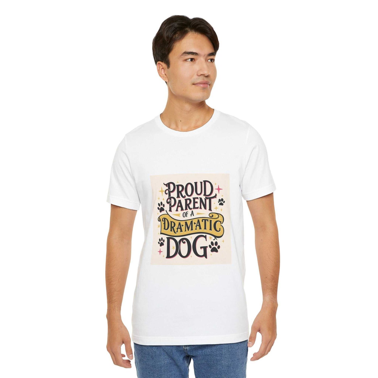 Proud Parent Unisex short sleeve tee with graphic text, ideal for stylish parents.