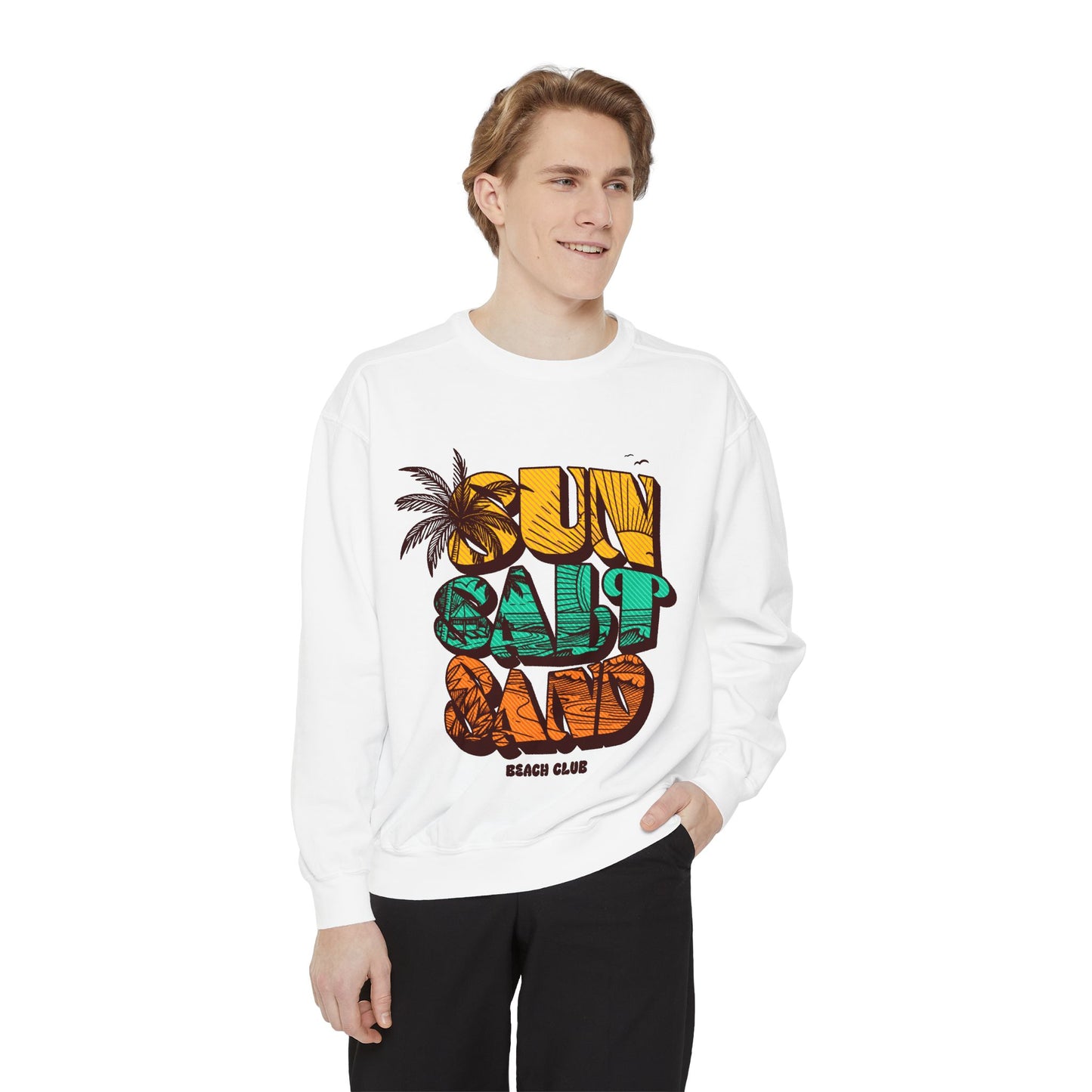 Beach Vibes Sweatshirt | Sun Salt Sand | Unisex Hoodie for Summer, Vacation, Gift, Beach Lovers, Casual Wear