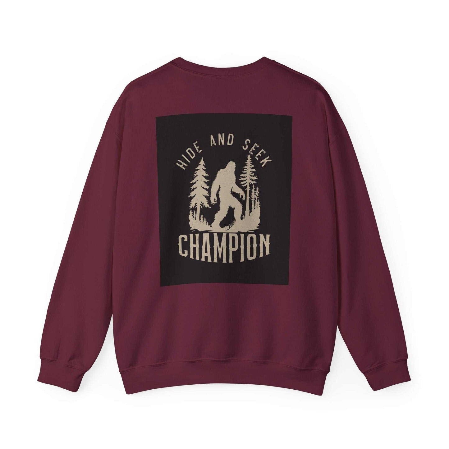 Unisex Heavy Blend™ Crewneck Sweatshirt with graphic design on back, made from polyester and cotton blend for comfort.