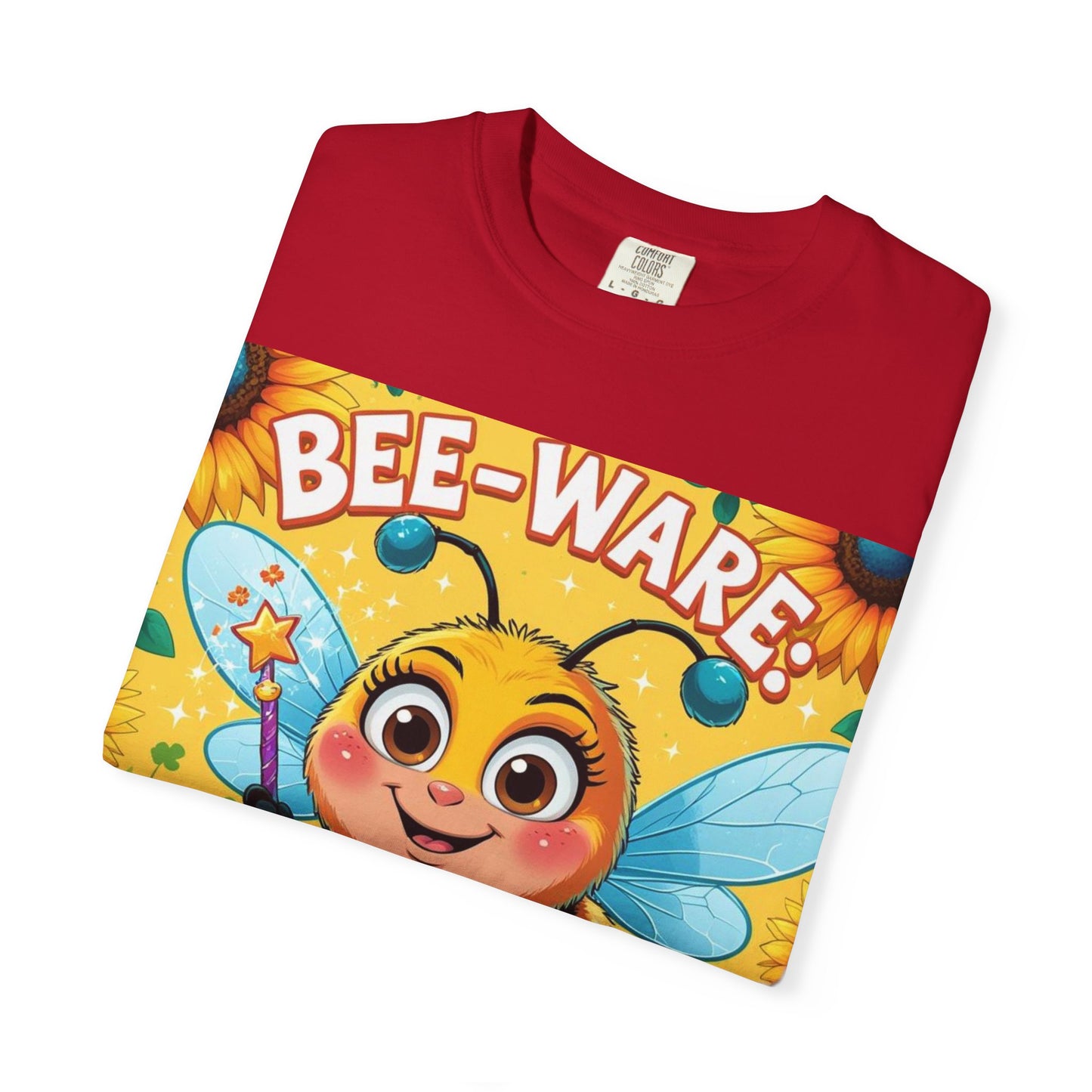Bee-Ware Fun T-Shirt, Cute Bee T-Shirt, Unisex Graphic Tee, Gift for Bee Lovers, Funny Insect Apparel, Summer Fashion Tee