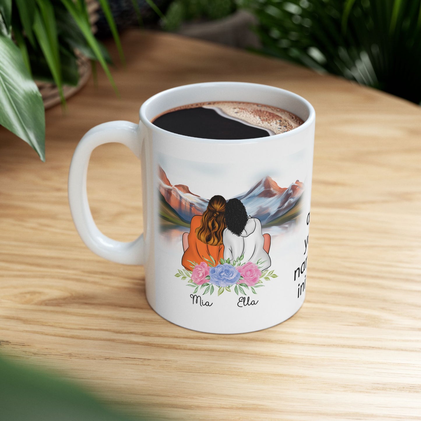 Personalized Inspirational Ceramic Mug, Custom Coffee Cup, Motivational Drinkware, Unique Gift for Her, Name or Initials Edition
