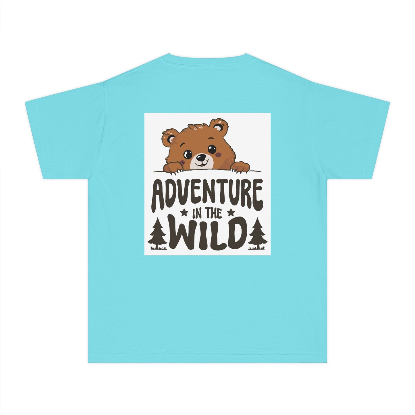 Adventure in the Wild Youth Tee, Cute Bear Graphic T-Shirt, Kids Outdoor Play Shirt, Nature Lover Gift, Perfect for Camping and Birthdays - Toddcraft