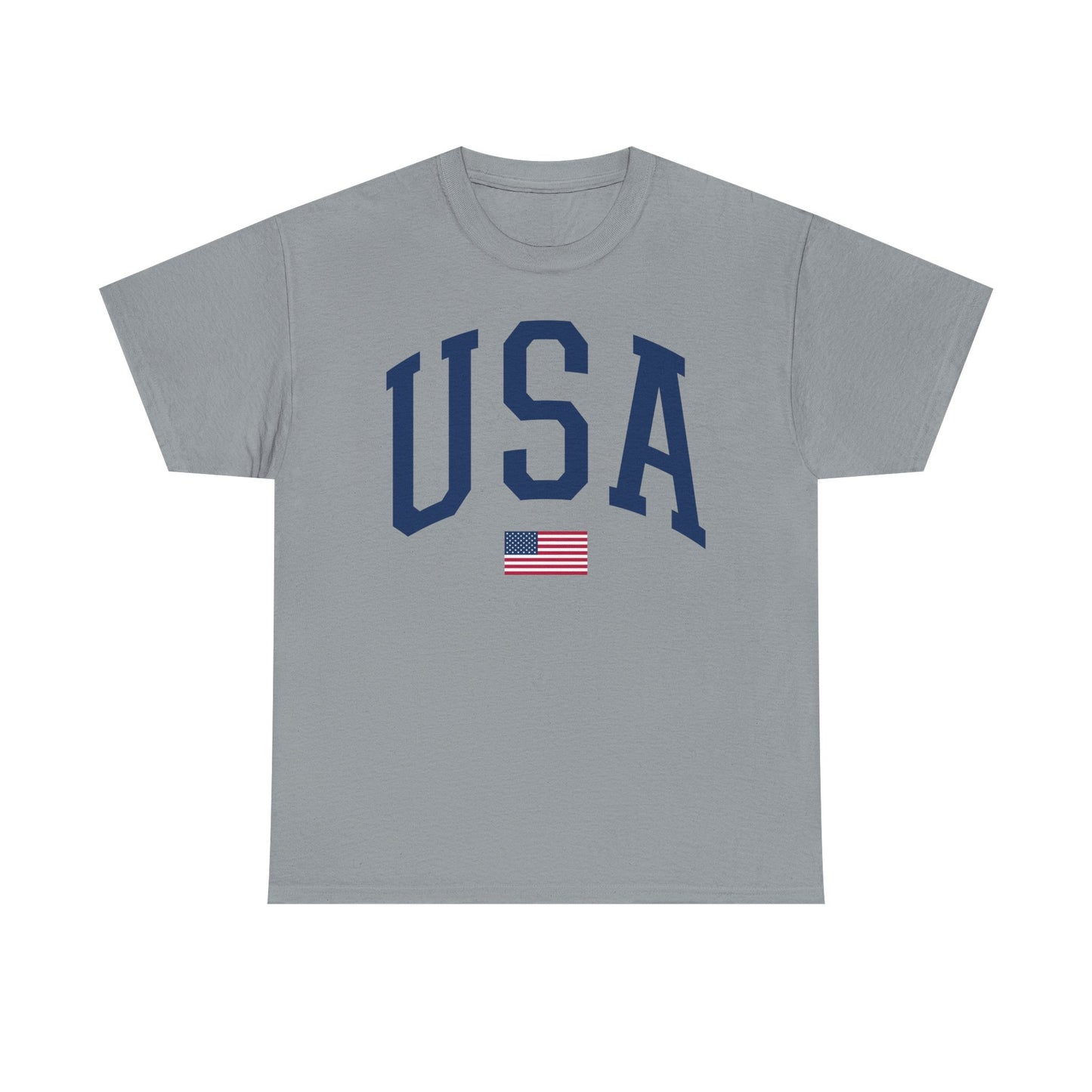 Unisex Heavy Cotton Tee USA Flag