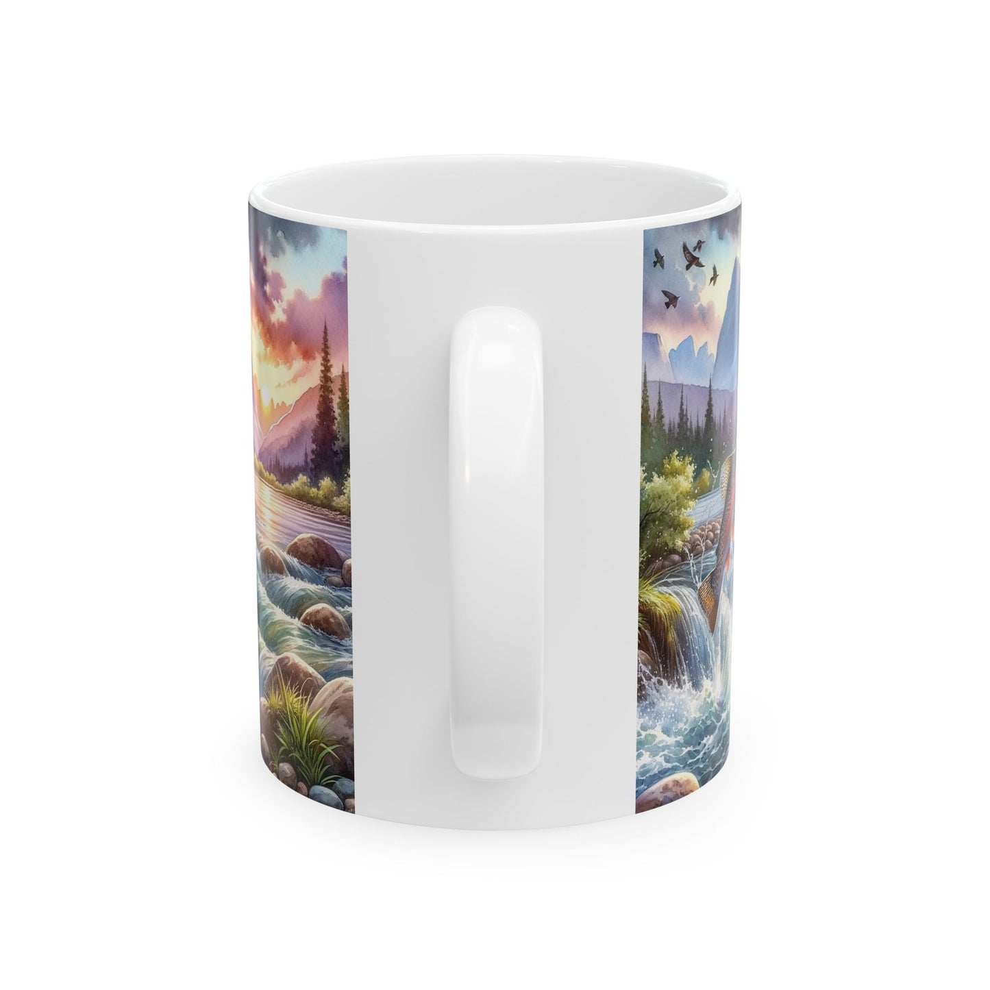 Nature Scene Ceramic Mug - Perfect Gift for Adventurers, Coffee Lovers, Outdoor Enthusiasts, Cozy Mornings, and Camping Trips