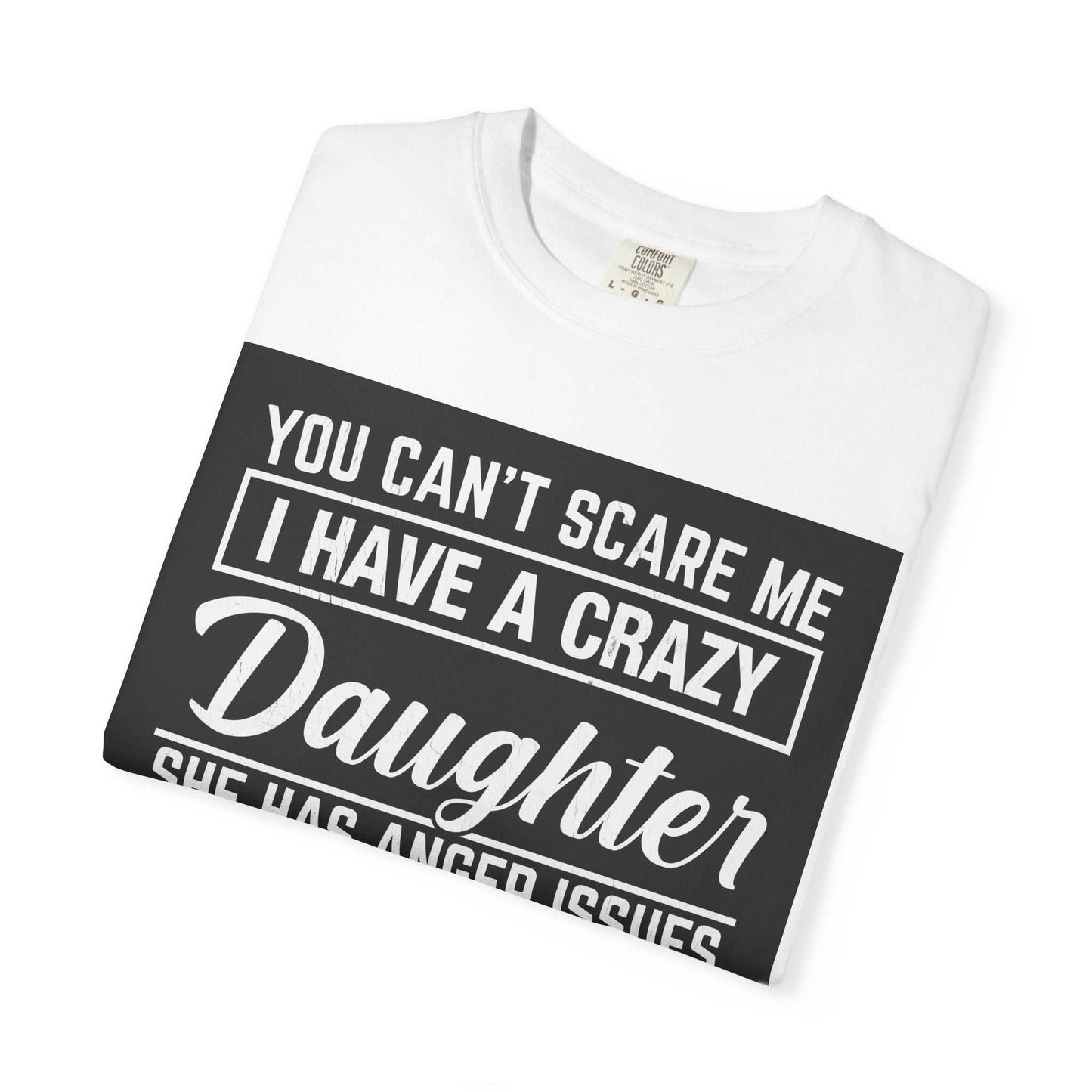 Unisex garment-dyed t-shirt with humorous text design, Comfort Colors 1717.