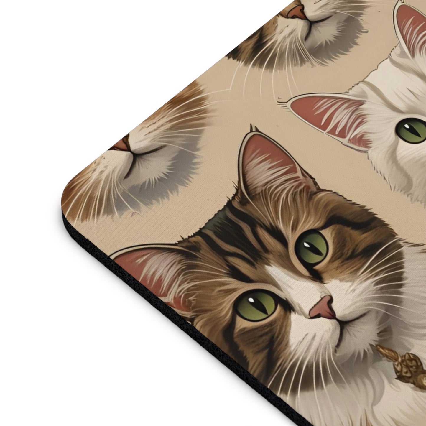 Cat-Themed Mouse Pad, Cute Cat Design Desk Accessory, Gifts for Cat Lovers, Home Office Decor, Pet Lover Gift