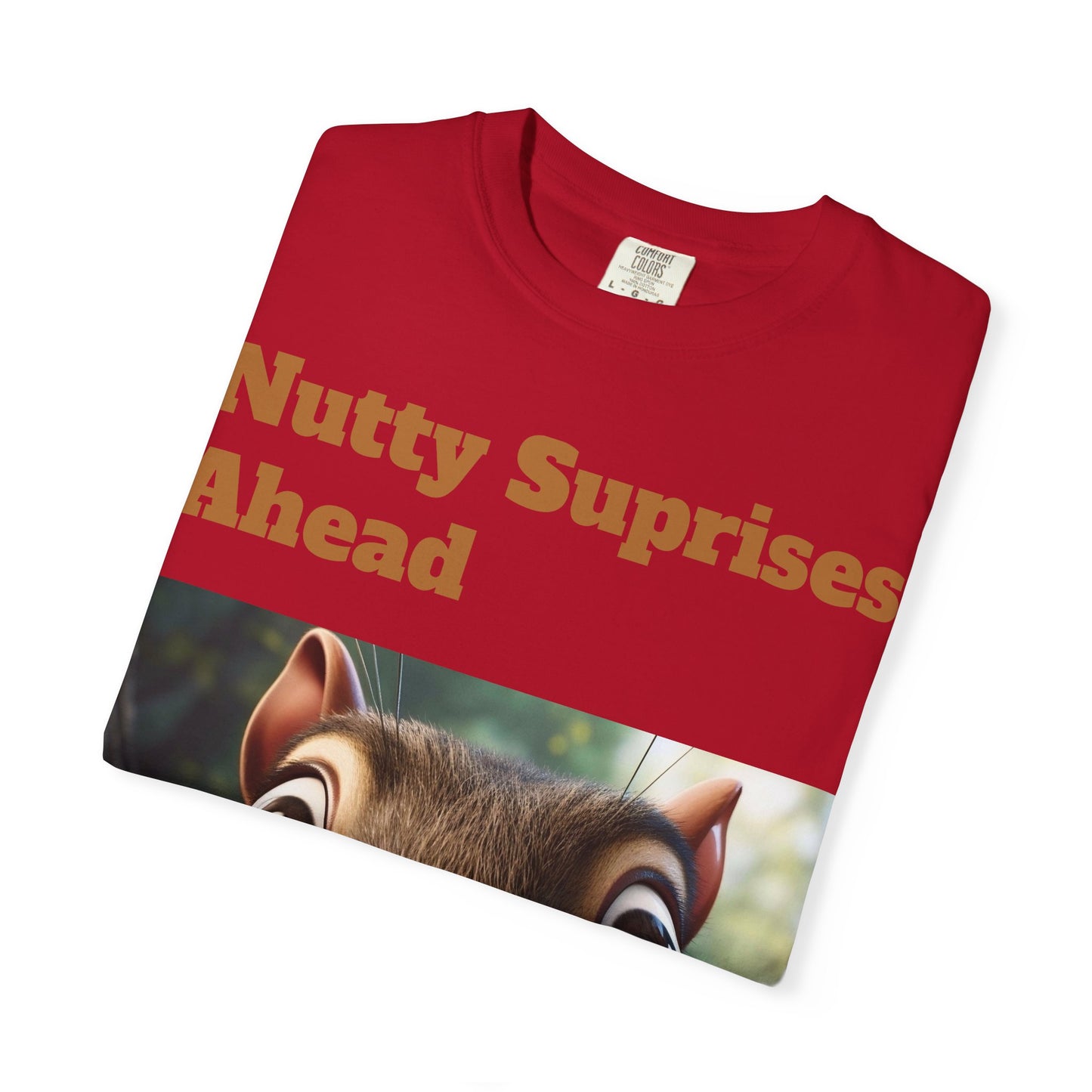 Nutty Surprises Ahead T-Shirt | Funny Animal Tee, Gift for Nature Lovers, Casual Wear, Birthday Present, Unique Graphic Shirt