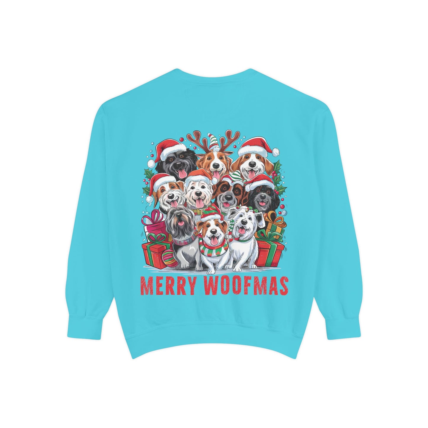 Festive Dog Sweatshirt, Merry Woofmas Sweatshirt, Unisex Holiday Clothing, Dog Lover Gift, Christmas Sweater, Cozy Winter Apparel