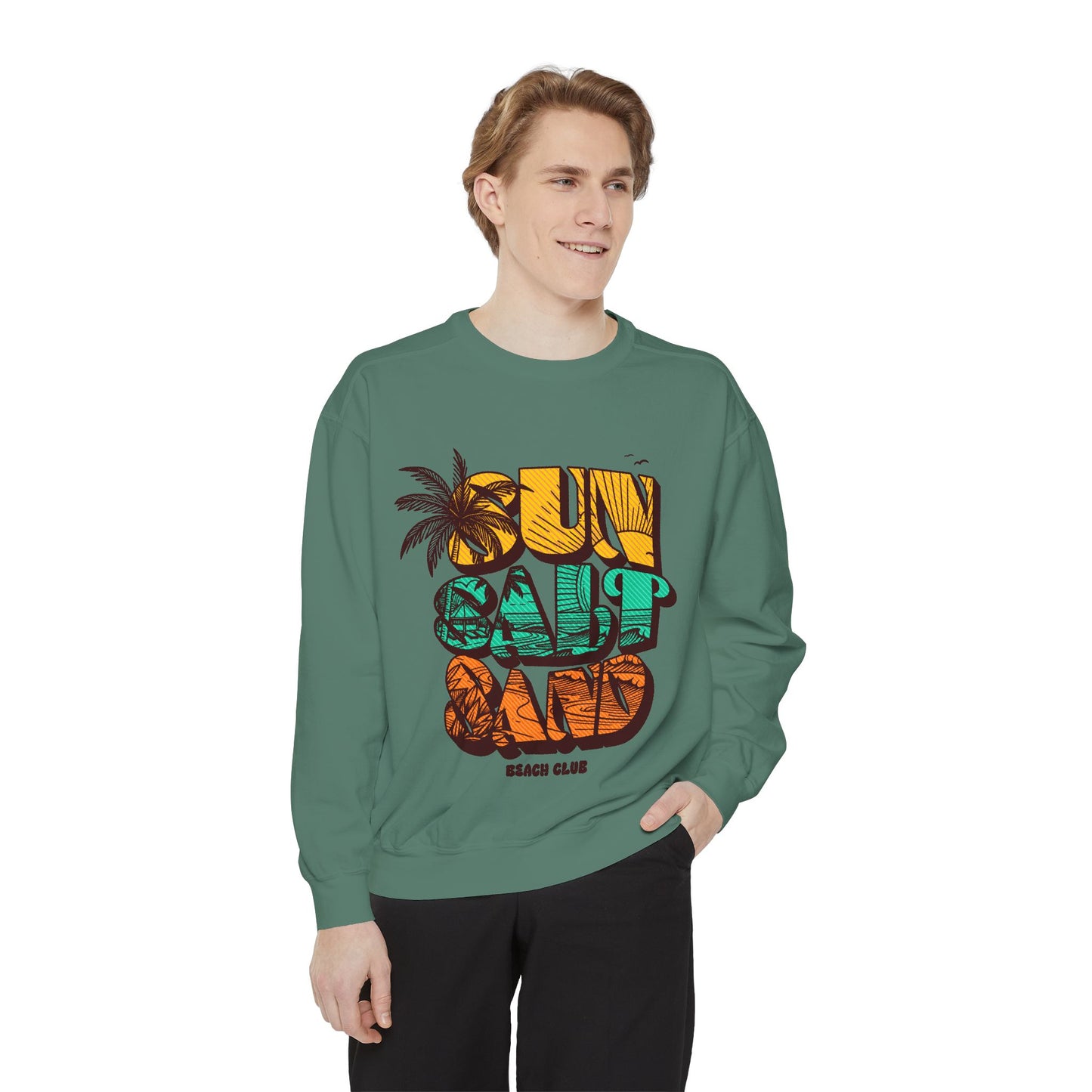 Beach Vibes Sweatshirt | Sun Salt Sand | Unisex Hoodie for Summer, Vacation, Gift, Beach Lovers, Casual Wear
