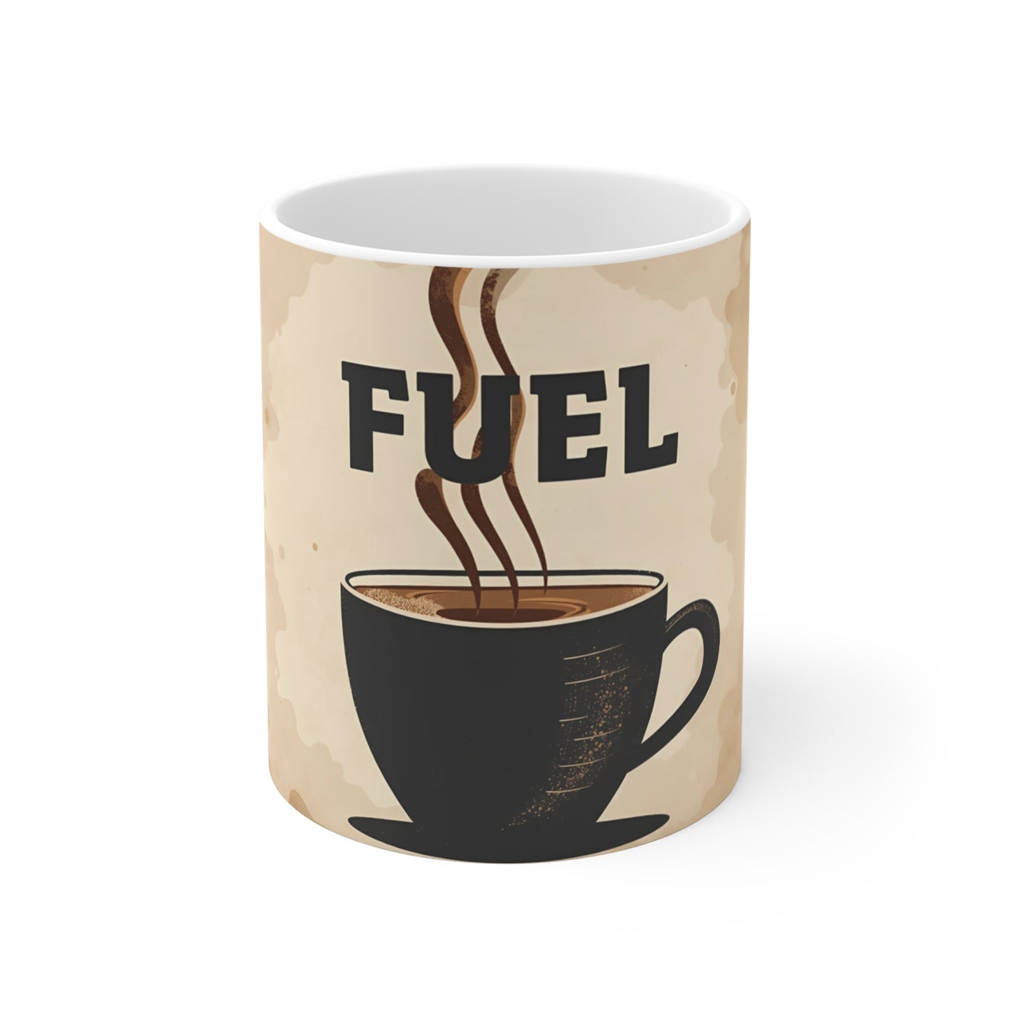 Fuel Coffee Mug 11oz, Morning Coffee Cup, Funny Office Mug, Coffee Lover Gift, Unique Kitchen Decor - Toddcraft