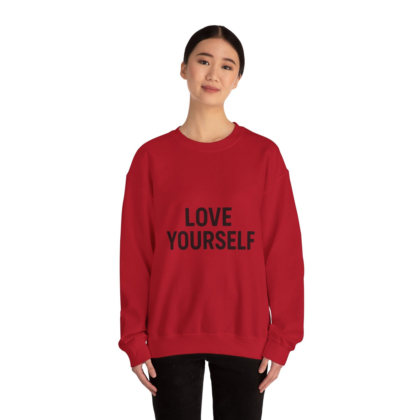 Love Yourself Sweatshirt, Unisex Crewneck, Inspirational Gift, Self-Love Apparel, Cozy Casual Wear, Perfect for Any Occasion