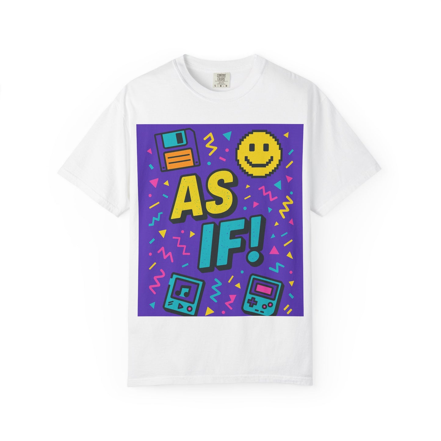 Retro Graphic T-shirt with 'AS IF!' Design, 90s Nostalgia Tee, Gift for Teens, Casual Wear, Party Top, Vintage Style Shirt