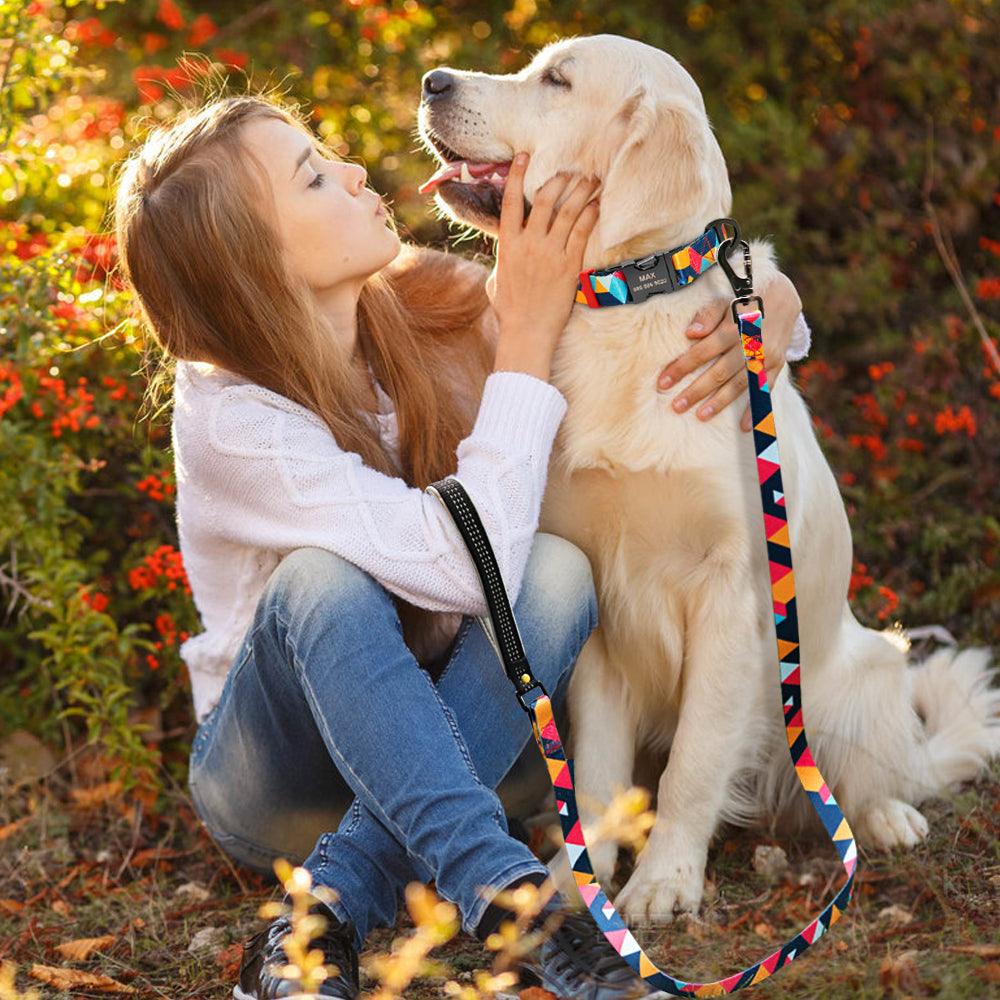 Personalized Dog Collar with Custom ID Tag