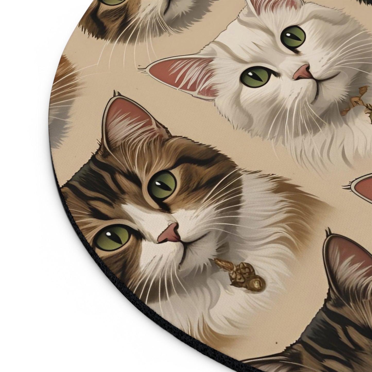Cat-Themed Mouse Pad, Cute Cat Design Desk Accessory, Gifts for Cat Lovers, Home Office Decor, Pet Lover Gift