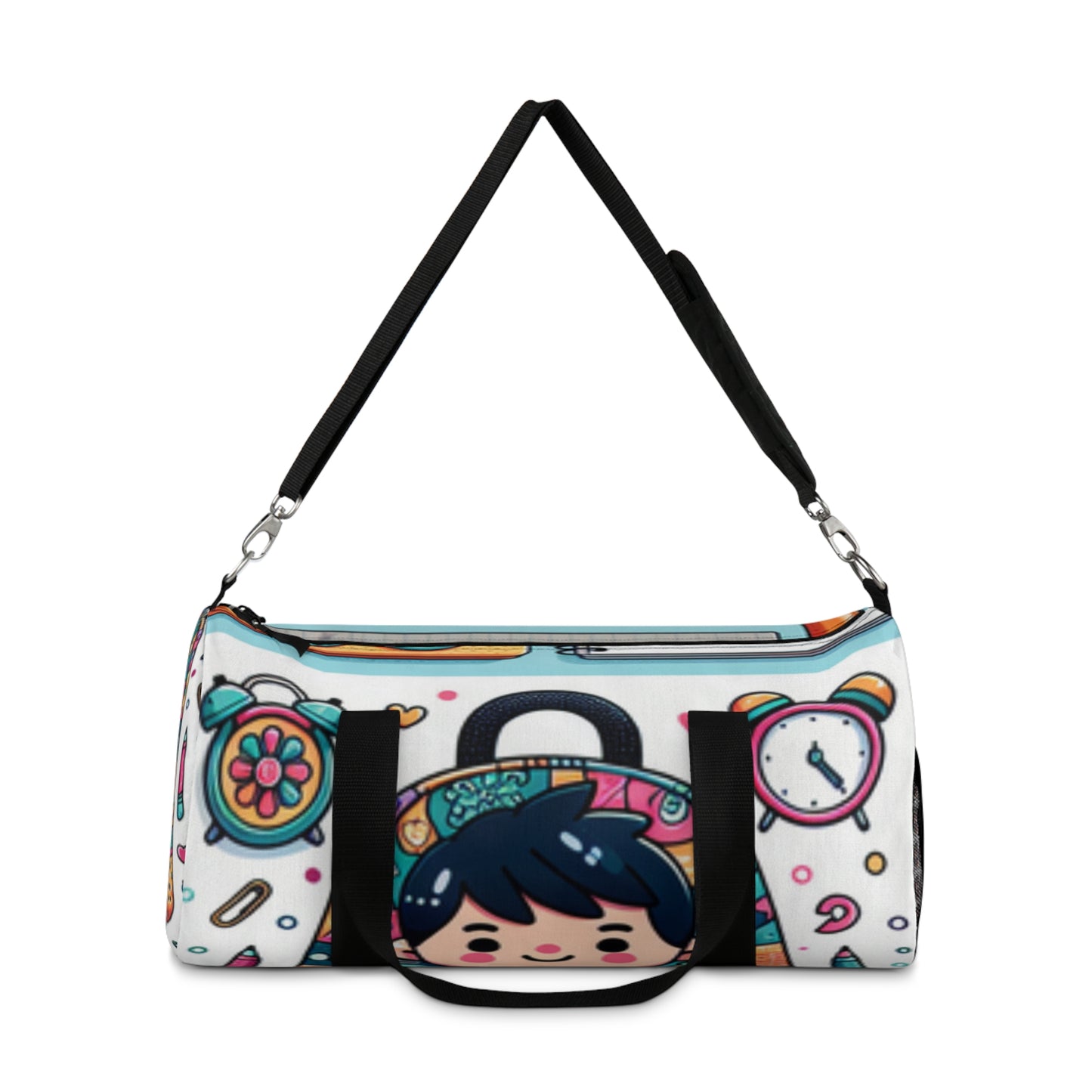 Cute Cartoon Duffel Bag, Gym Tote, Travel Luggage, Sports Bag, Weekender Bag, Fun Design