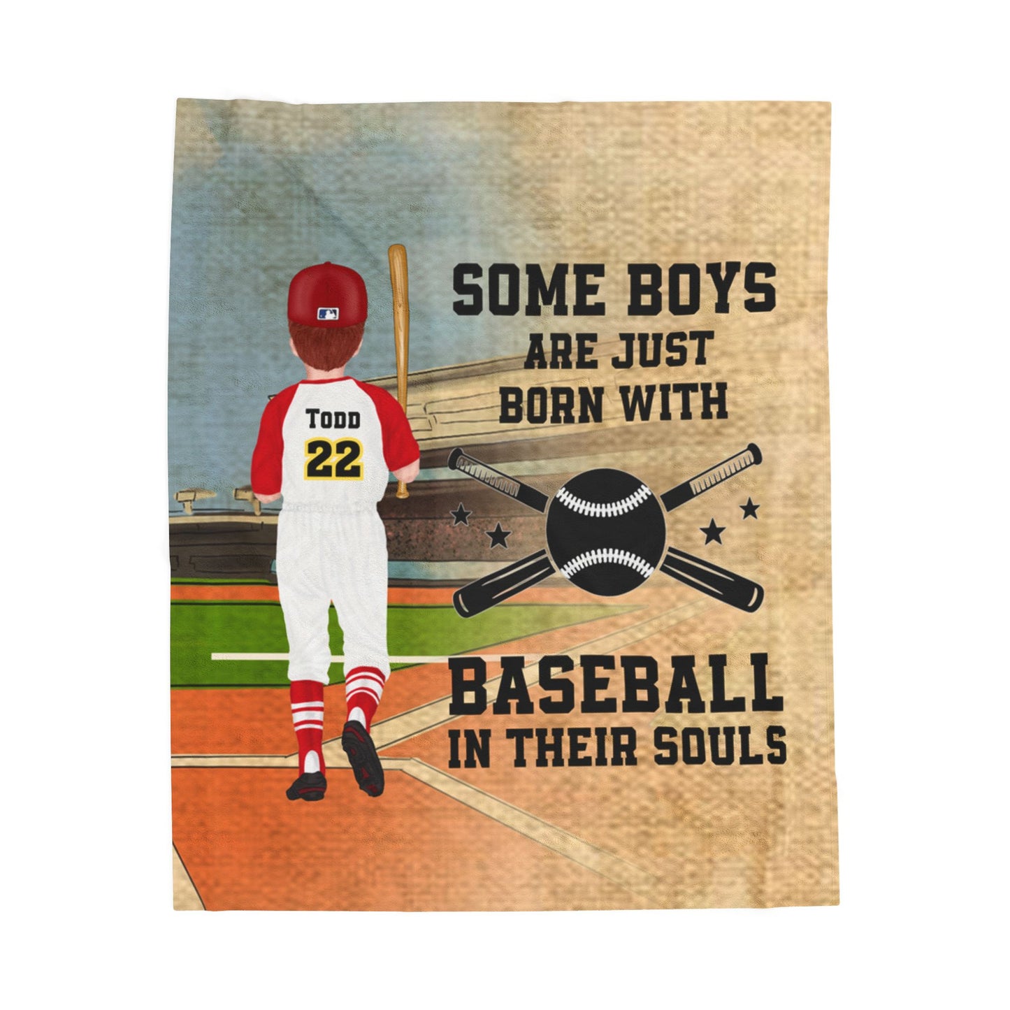 Baseball Velveteen Plush Blanket - Sports Themed Throw for Boys