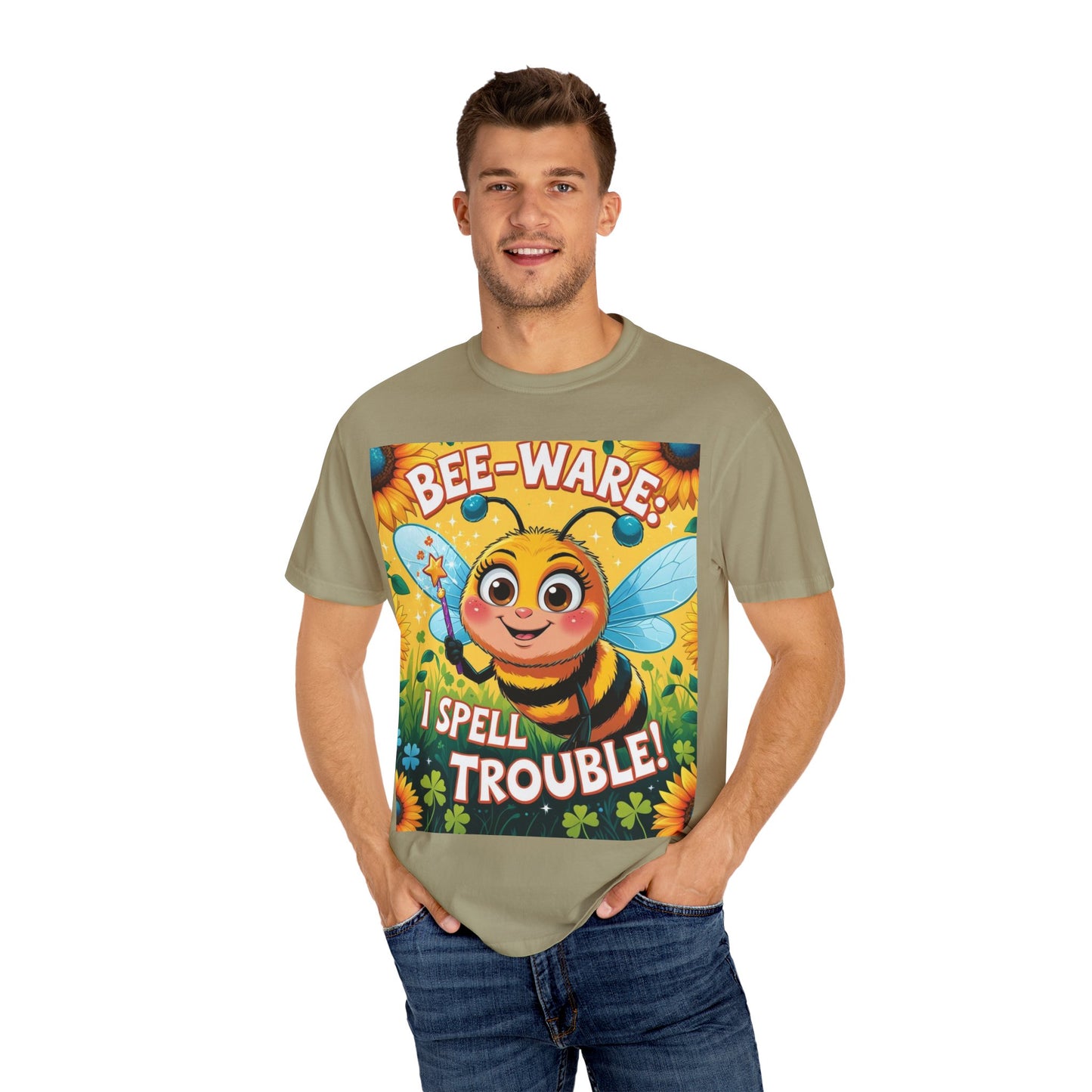 Bee-Ware Fun T-Shirt, Cute Bee T-Shirt, Unisex Graphic Tee, Gift for Bee Lovers, Funny Insect Apparel, Summer Fashion Tee