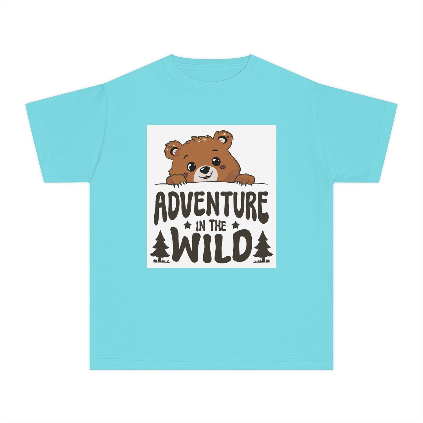 Adventure in the Wild Youth Tee, Cute Bear Graphic T-Shirt, Kids Outdoor Play Shirt, Nature Lover Gift, Perfect for Camping and Birthdays - Toddcraft