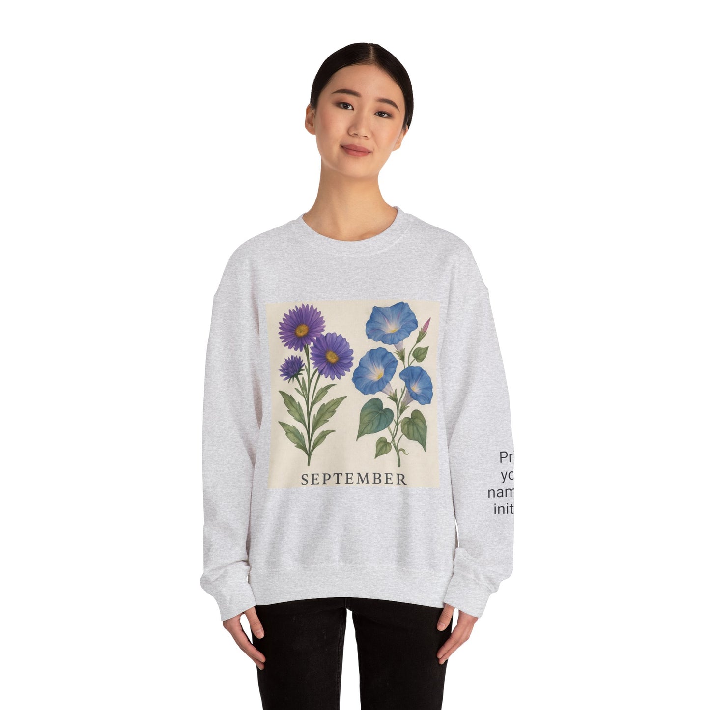 Personalized Crewneck Sweatshirt with Initials - Custom Unisex Pullover