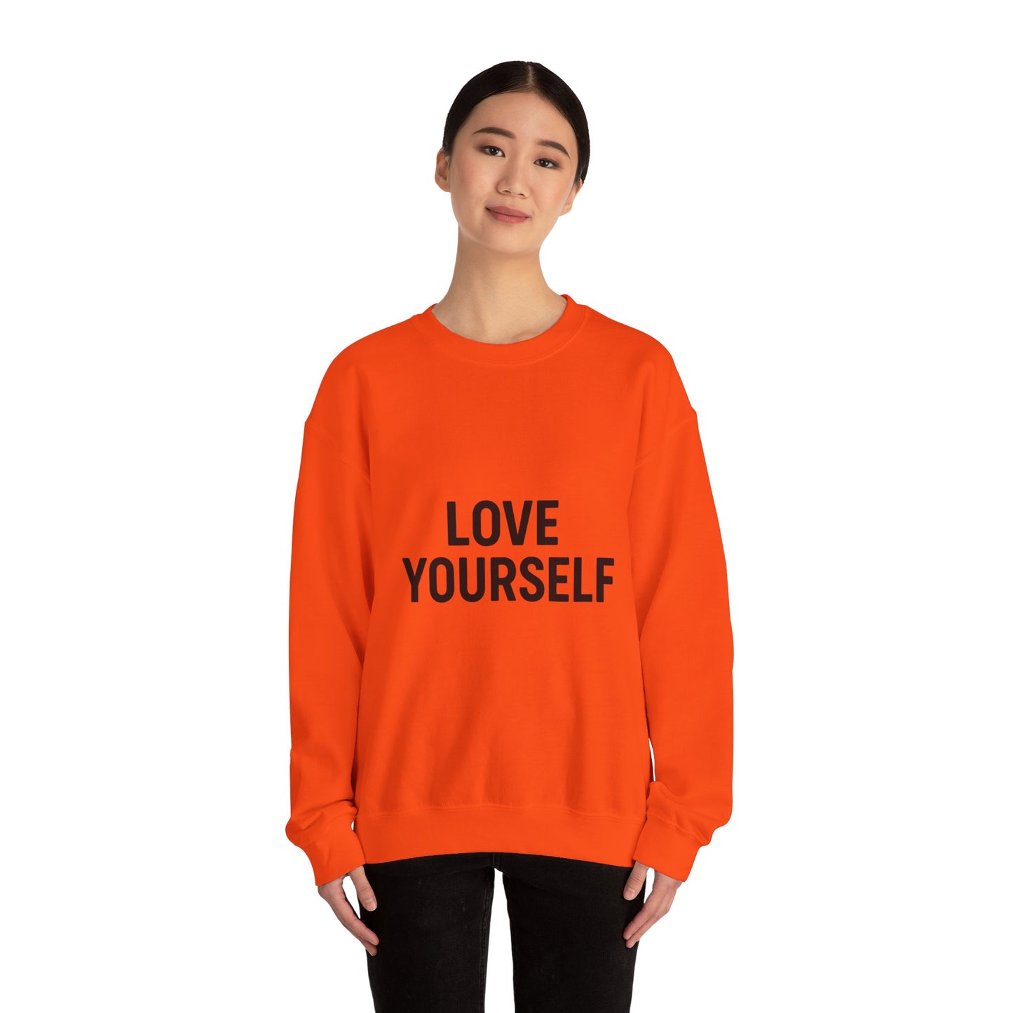 Love Yourself Sweatshirt, Unisex Crewneck, Inspirational Gift, Self-Love Apparel, Cozy Casual Wear, Perfect for Any Occasion