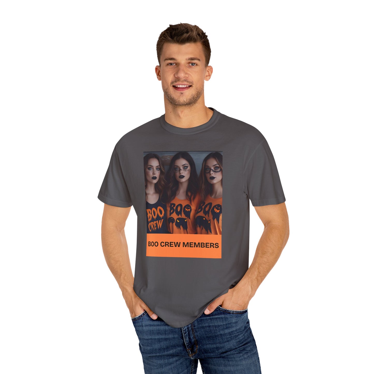 Boo Crew T-Shirt, Halloween Costume, Unisex Tee, Fall Fashion, Spooky Party Apparel, Gift for Halloween Lovers