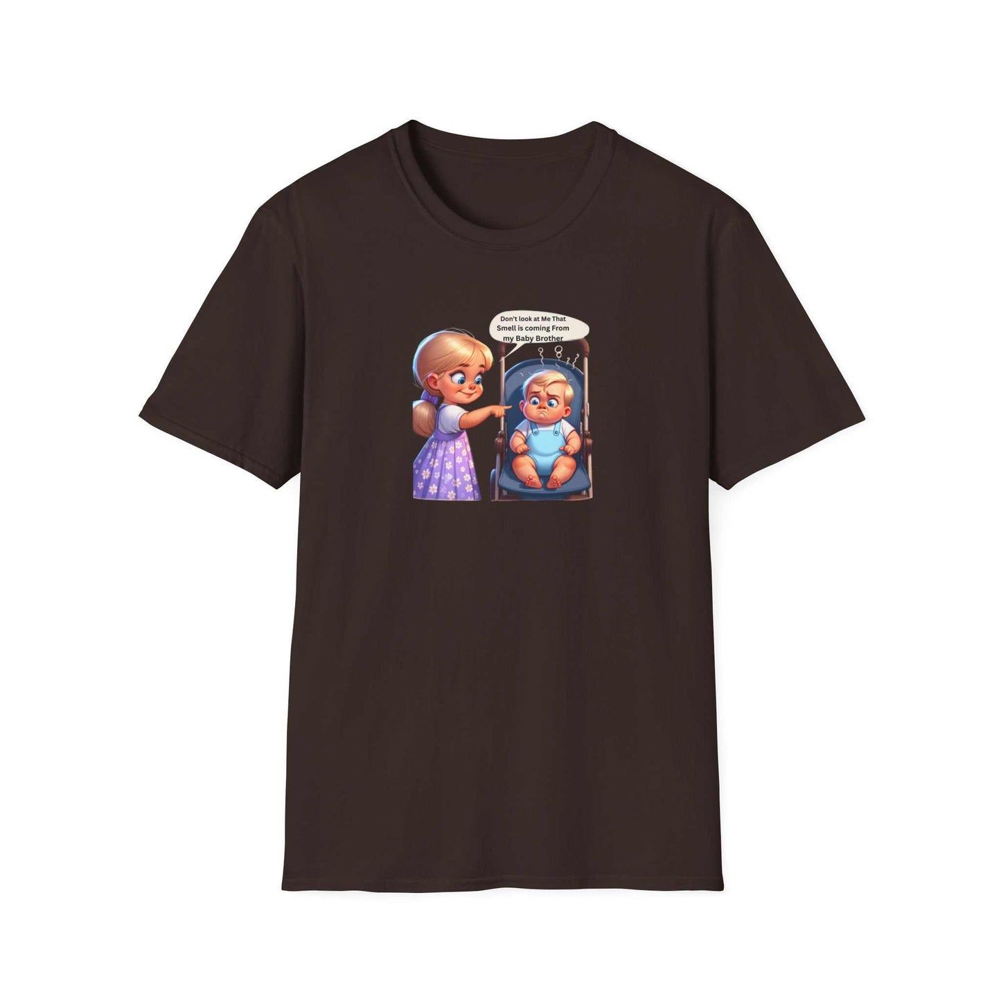 Unisex Softstyle T-Shirt featuring a cartoon design, made from soft, ethically sourced materials.