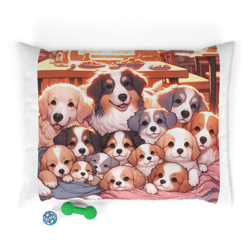 Cozy Puppy Paradise Pet Bed with playful puppy design, soft and plush for ultimate comfort.