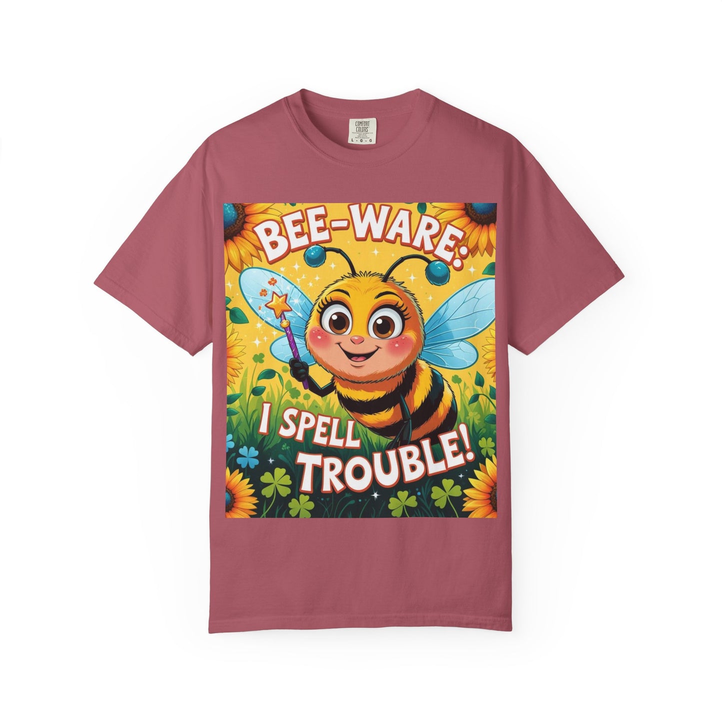 Bee-Ware Fun T-Shirt, Cute Bee T-Shirt, Unisex Graphic Tee, Gift for Bee Lovers, Funny Insect Apparel, Summer Fashion Tee