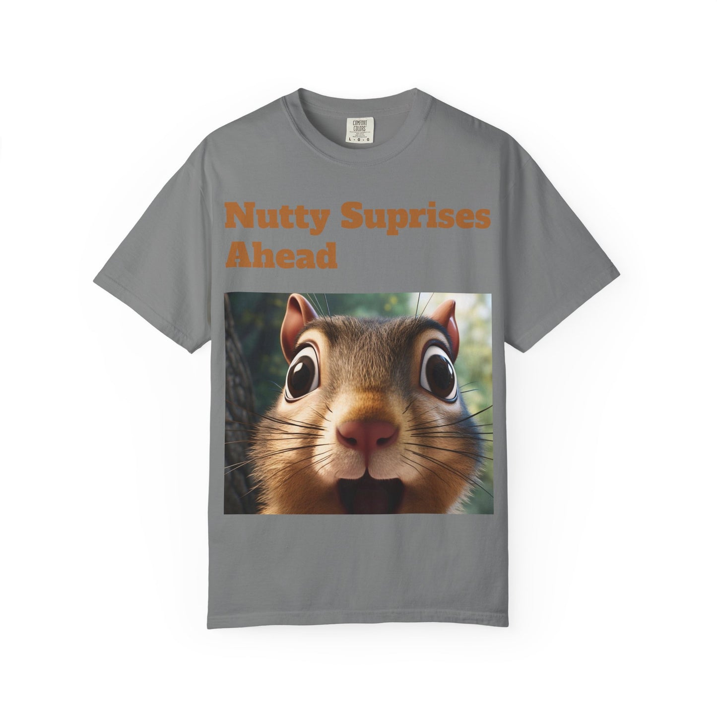 Nutty Surprises Ahead T-Shirt | Funny Animal Tee, Gift for Nature Lovers, Casual Wear, Birthday Present, Unique Graphic Shirt
