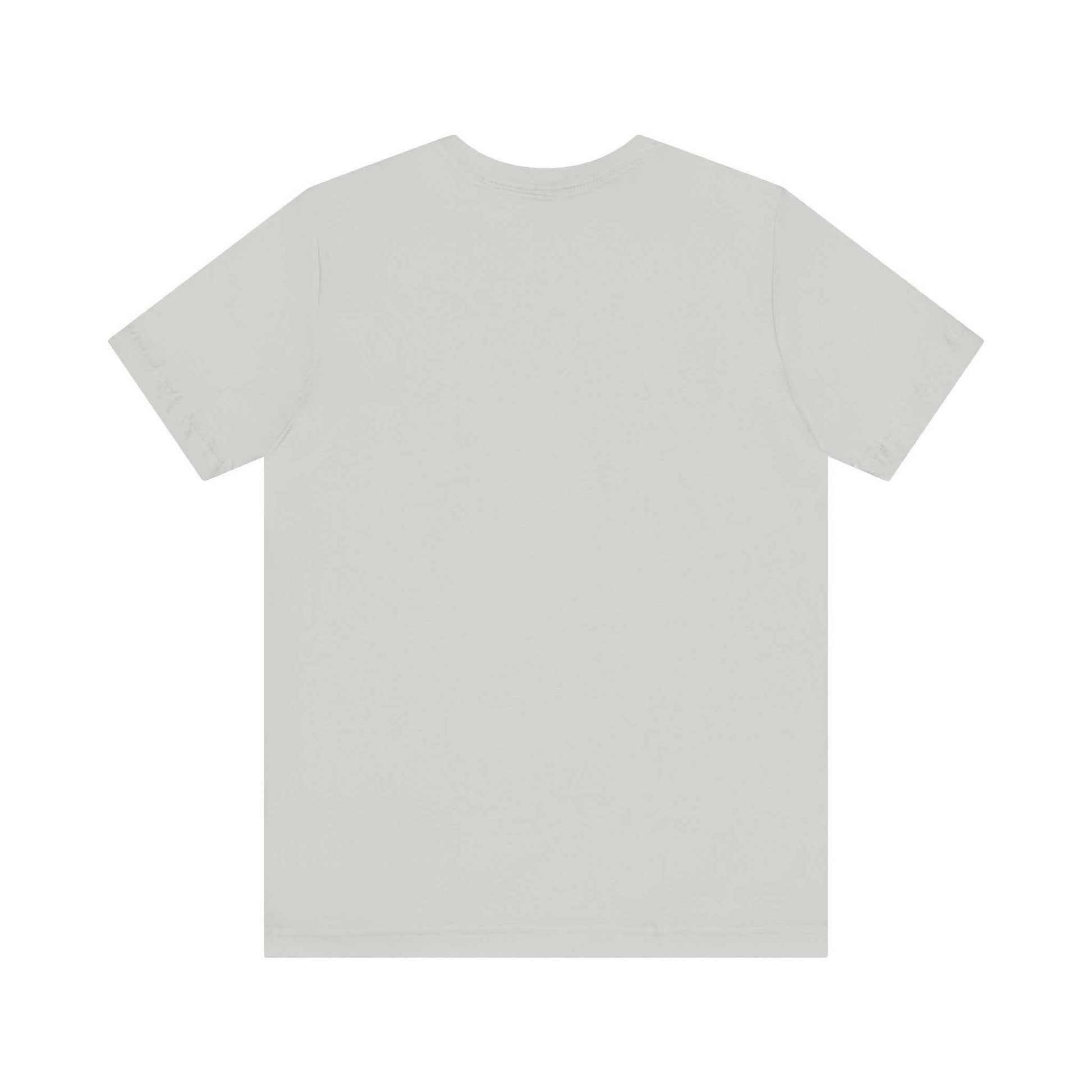Unisex Jersey Short Sleeve Tee in soft cotton fabric, plain design, back view.