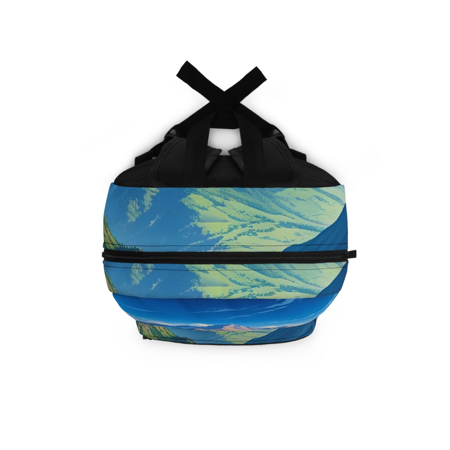 Scenic Adventure Backpack, Nature Landscape Rucksack, Travel Bag, Hiking Gear, Outdoor Sports Accessories