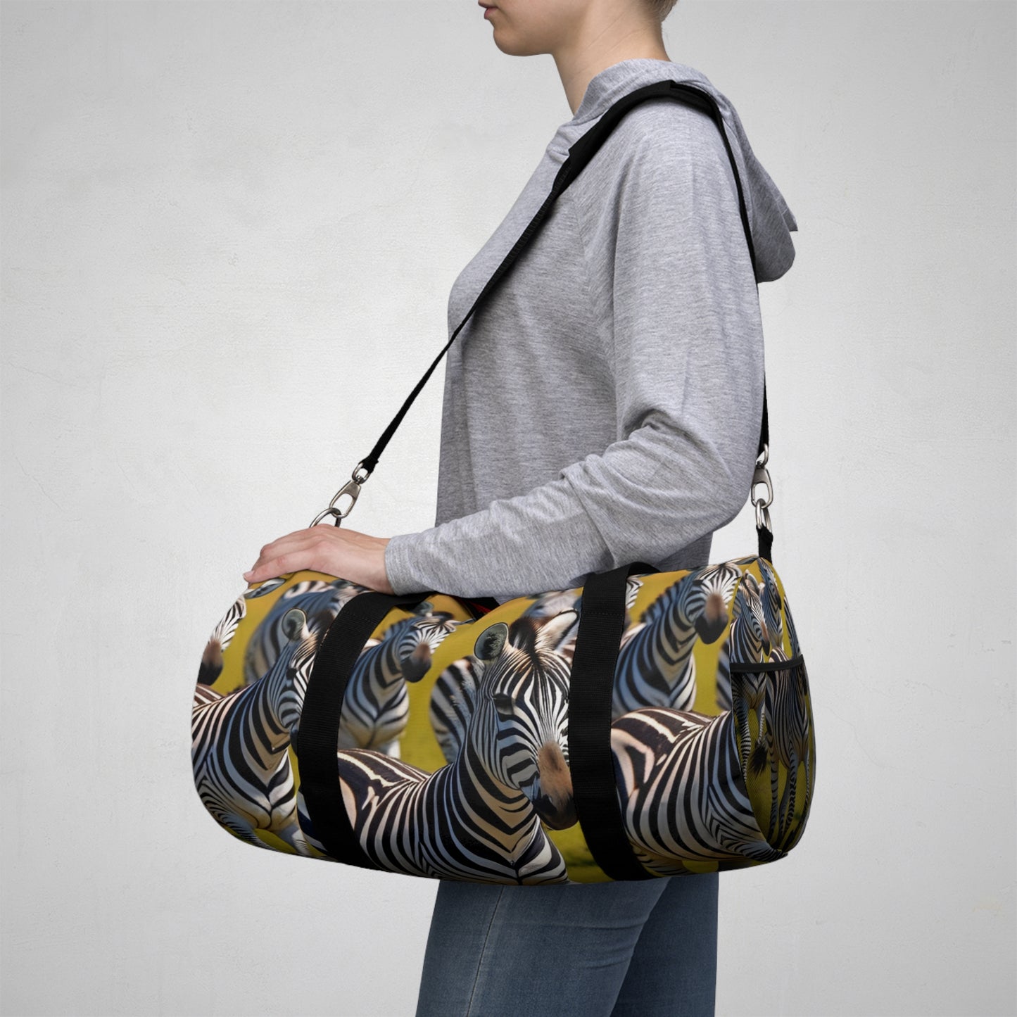 Zebra Print Duffel Bag | Travel Tote for Gym, Weekend Getaways, or Sports Events