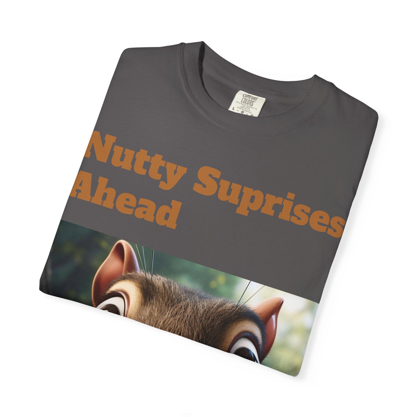 Nutty Surprises Ahead T-Shirt | Funny Animal Tee, Gift for Nature Lovers, Casual Wear, Birthday Present, Unique Graphic Shirt