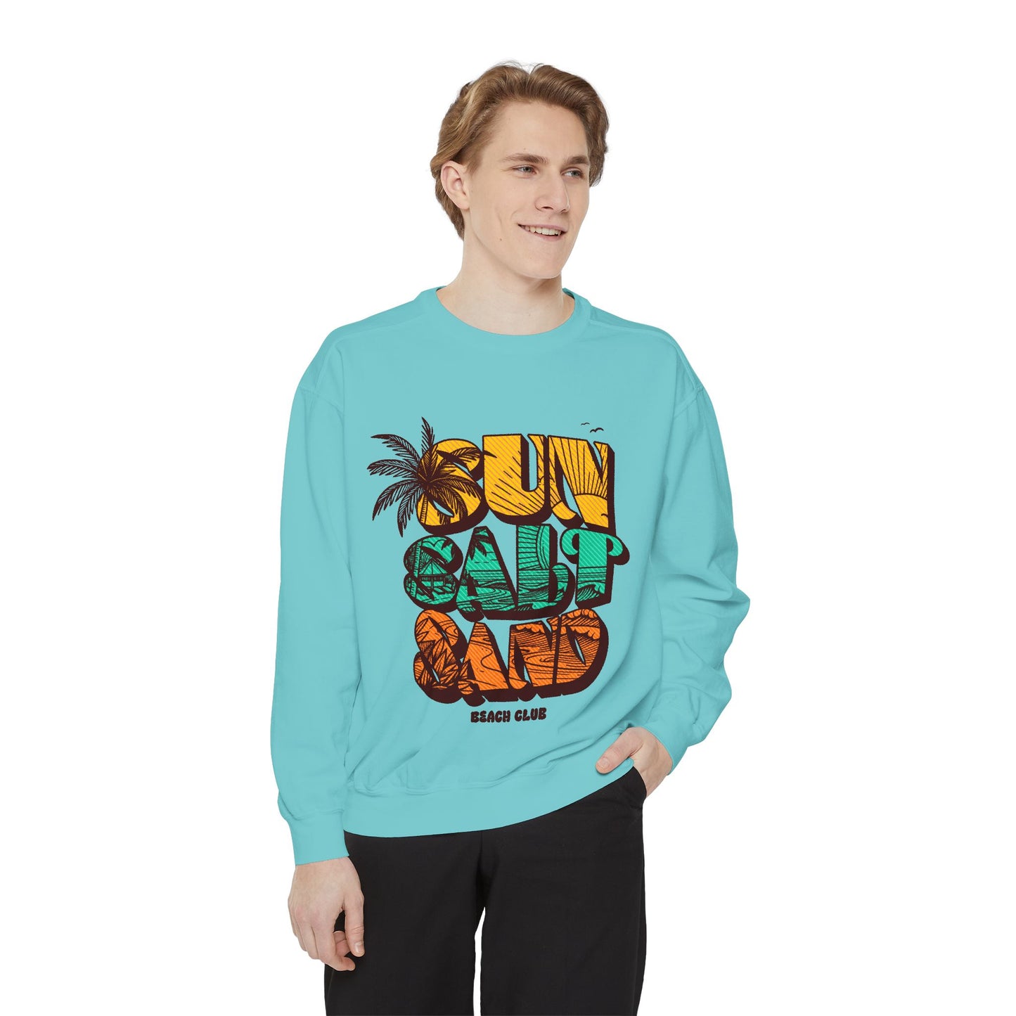 Beach Vibes Sweatshirt | Sun Salt Sand | Unisex Hoodie for Summer, Vacation, Gift, Beach Lovers, Casual Wear
