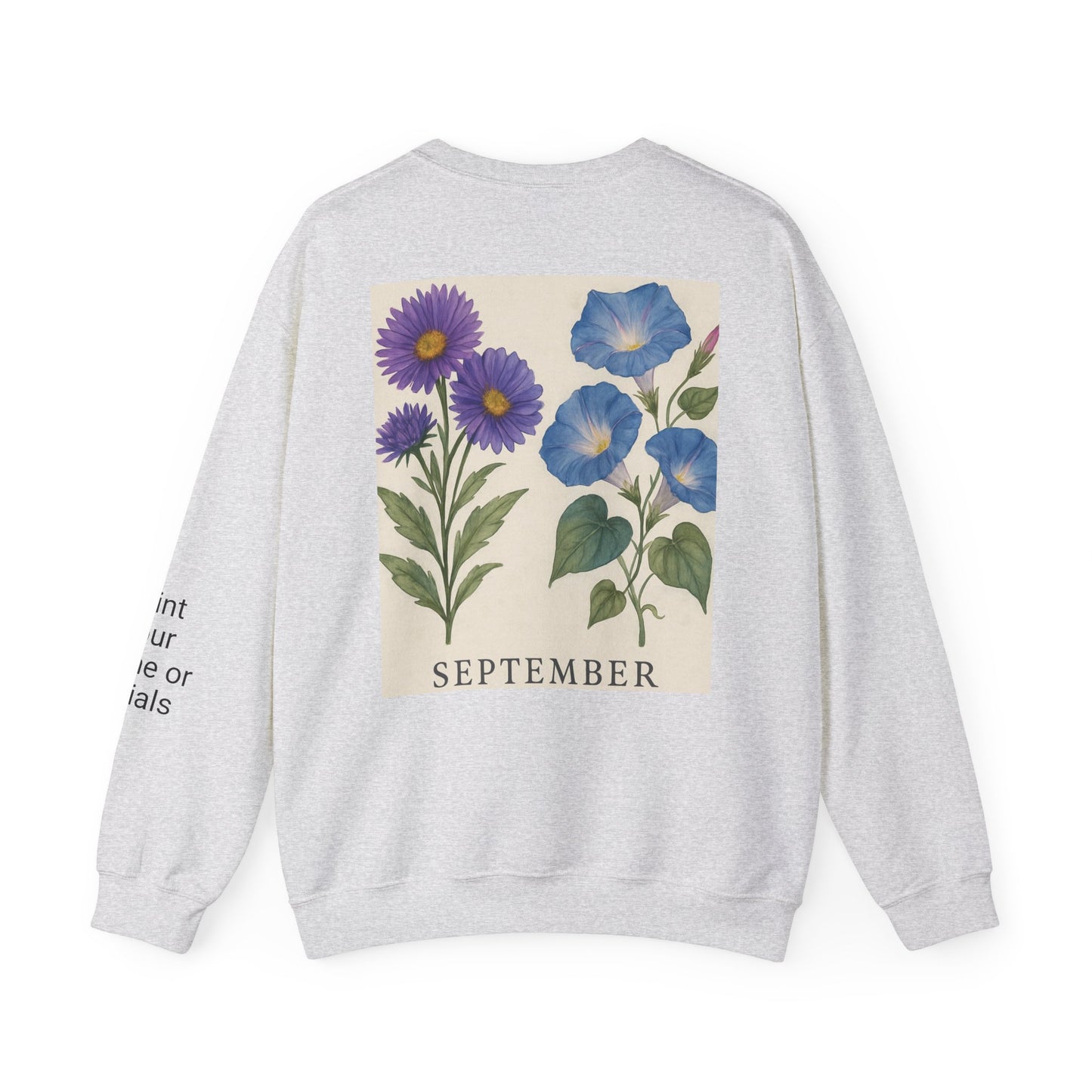 Personalized Crewneck Sweatshirt with Initials - Custom Unisex Pullover