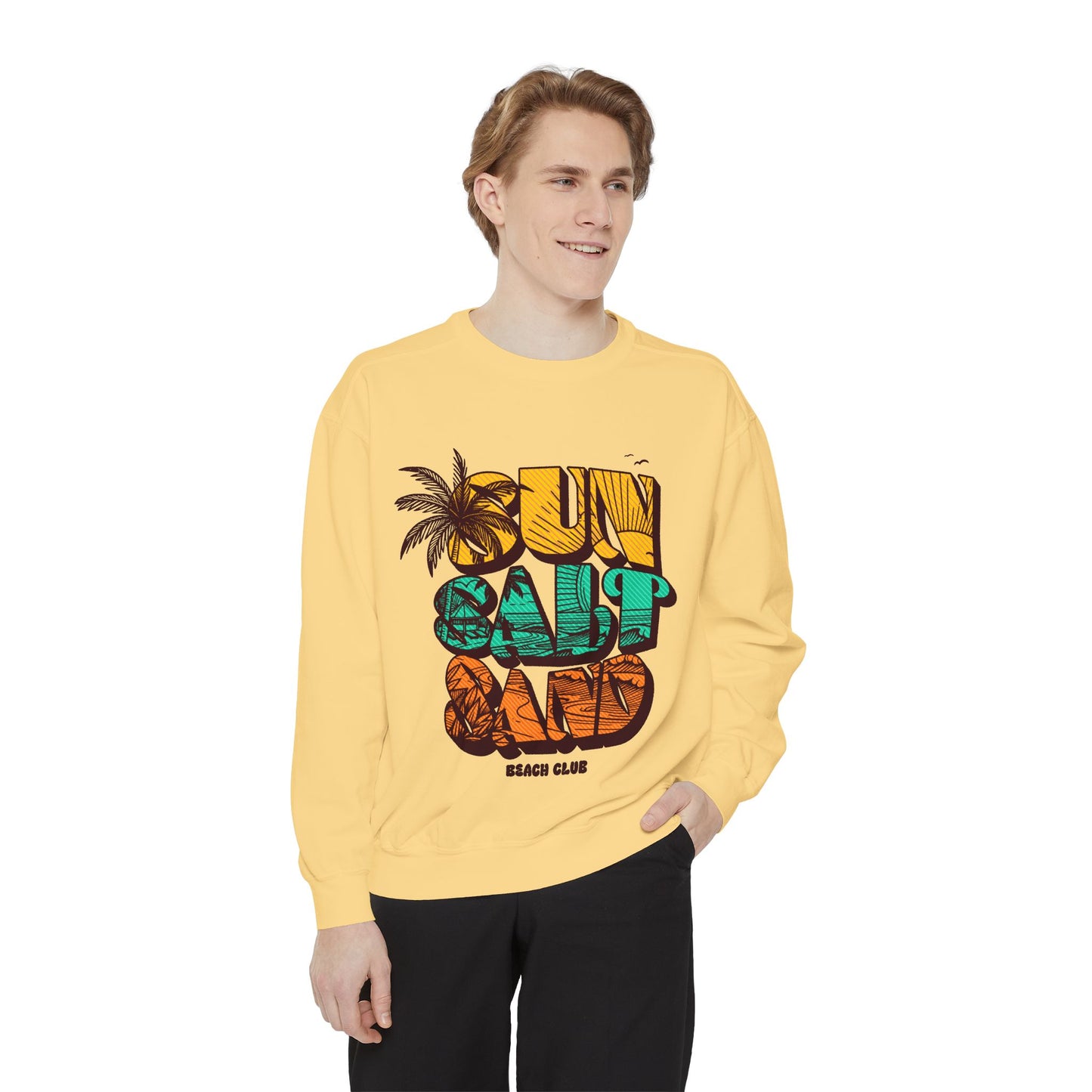 Beach Vibes Sweatshirt | Sun Salt Sand | Unisex Hoodie for Summer, Vacation, Gift, Beach Lovers, Casual Wear