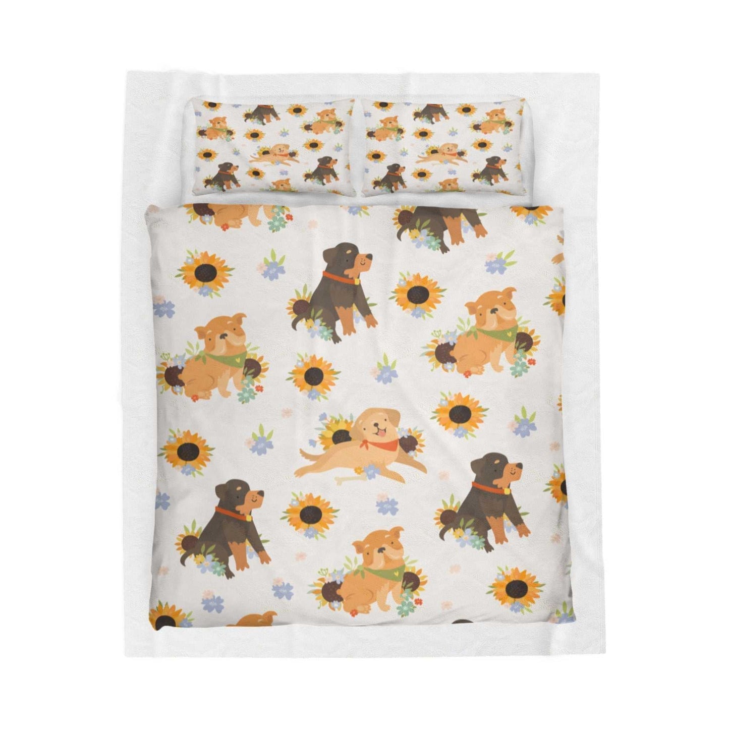 velveteen plush blanket dog lovers Velveteen plush blanket with dog print and sunflower pattern, perfect for dog lovers.