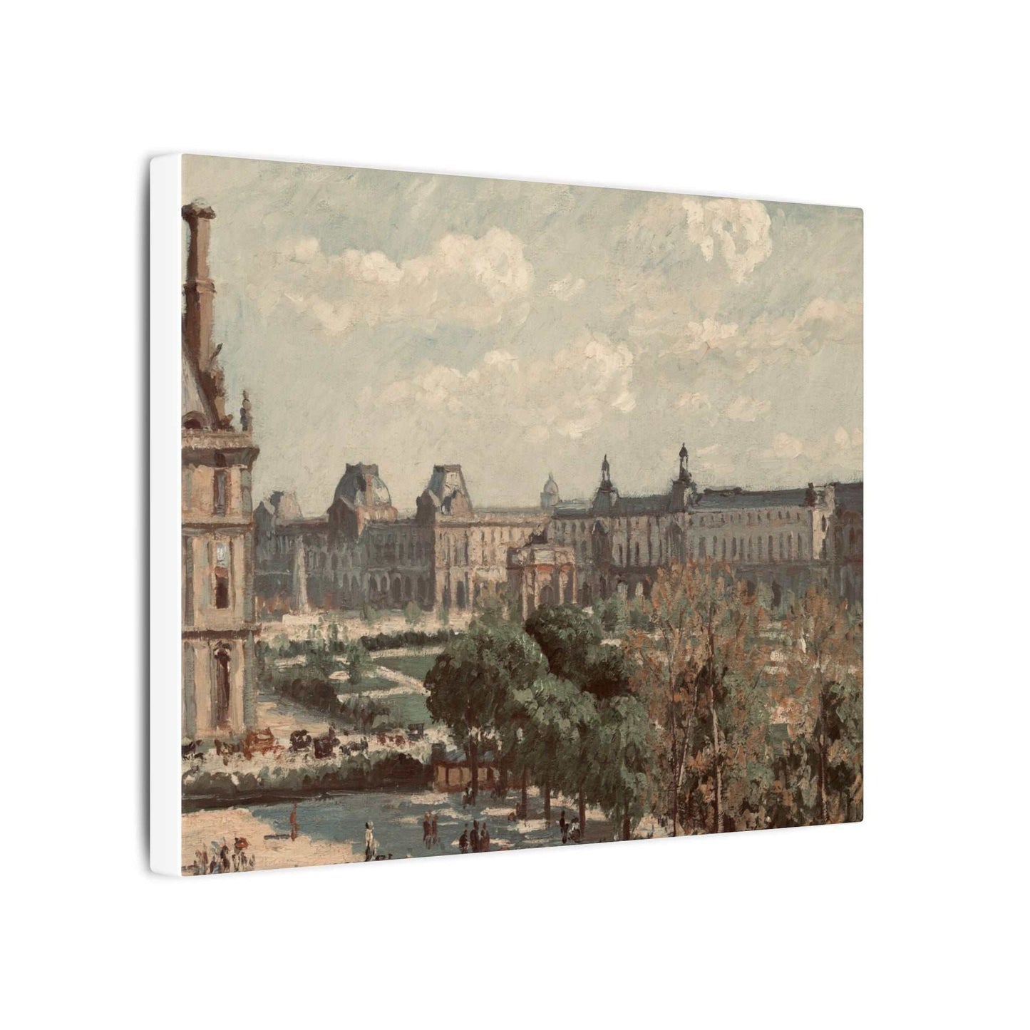 Matte canvas with custom artwork, eco-friendly pine frame, back hanging included.